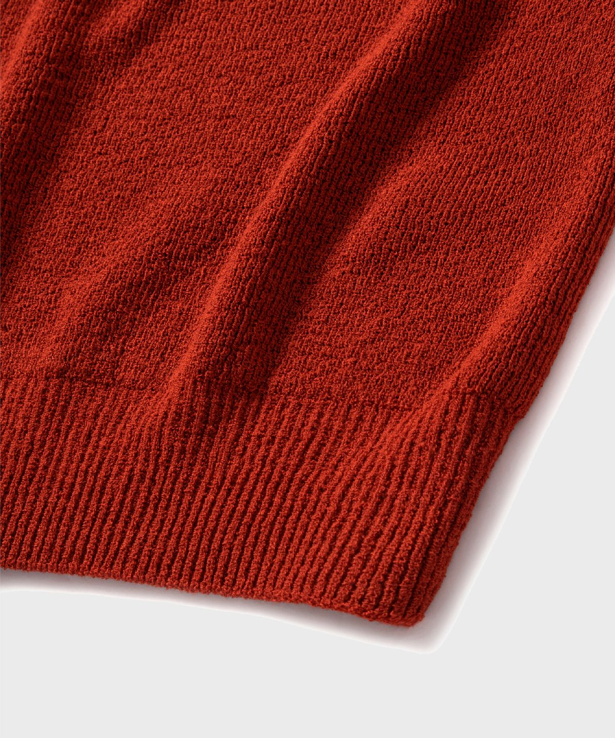 넌블랭크(NONBLANK) 래글런 하프 슬리브 칼라 니트_CRIMSON
