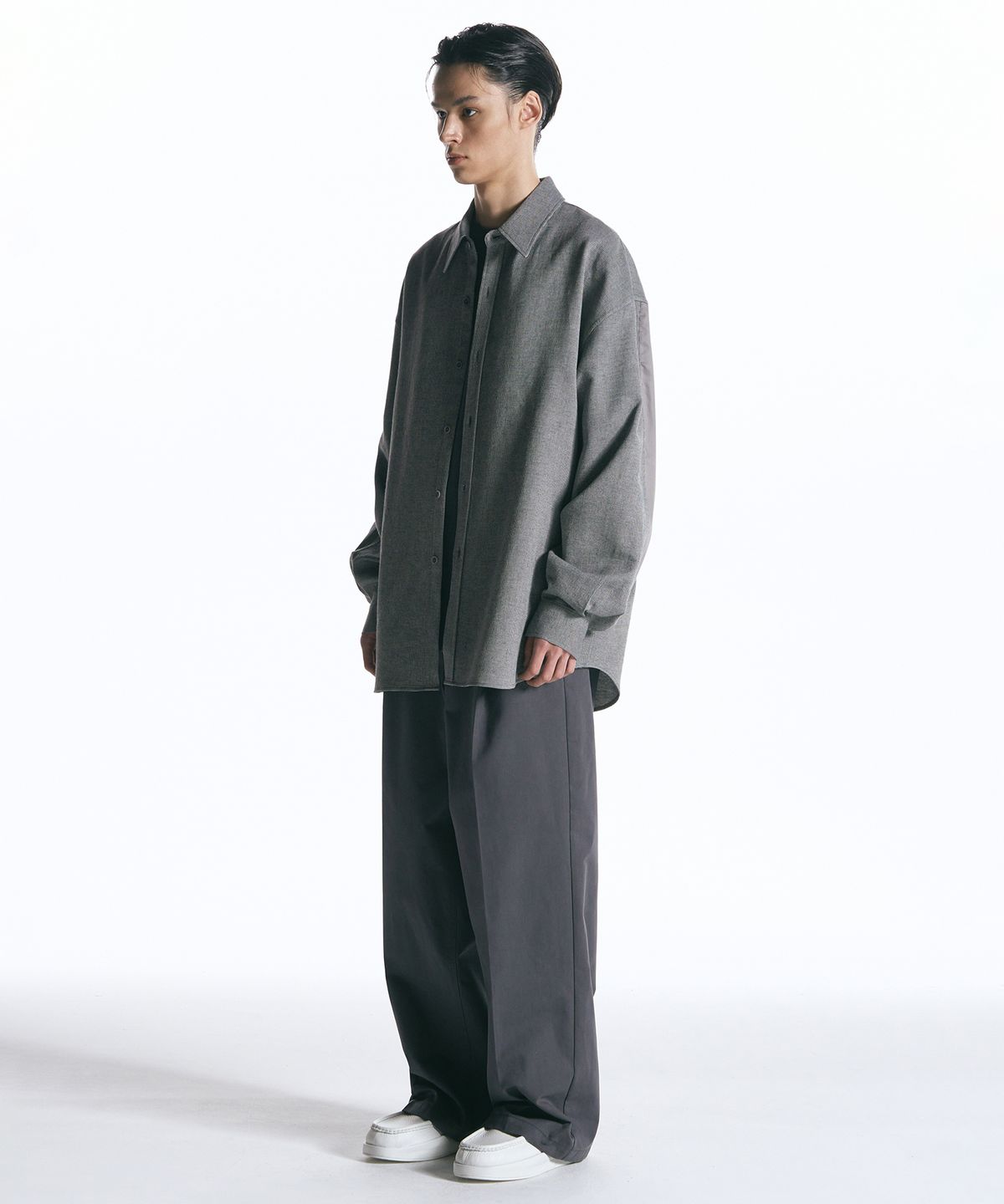 인사일런스(INSILENCE) 와이드 치노 팬츠 SLATE GREY