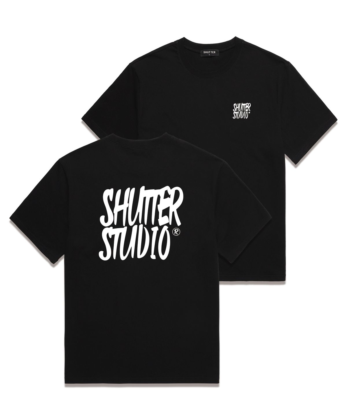 셔터(SHUTTER) GLORY ST. 반팔 티셔츠 (SRTS206) 블랙_화이트