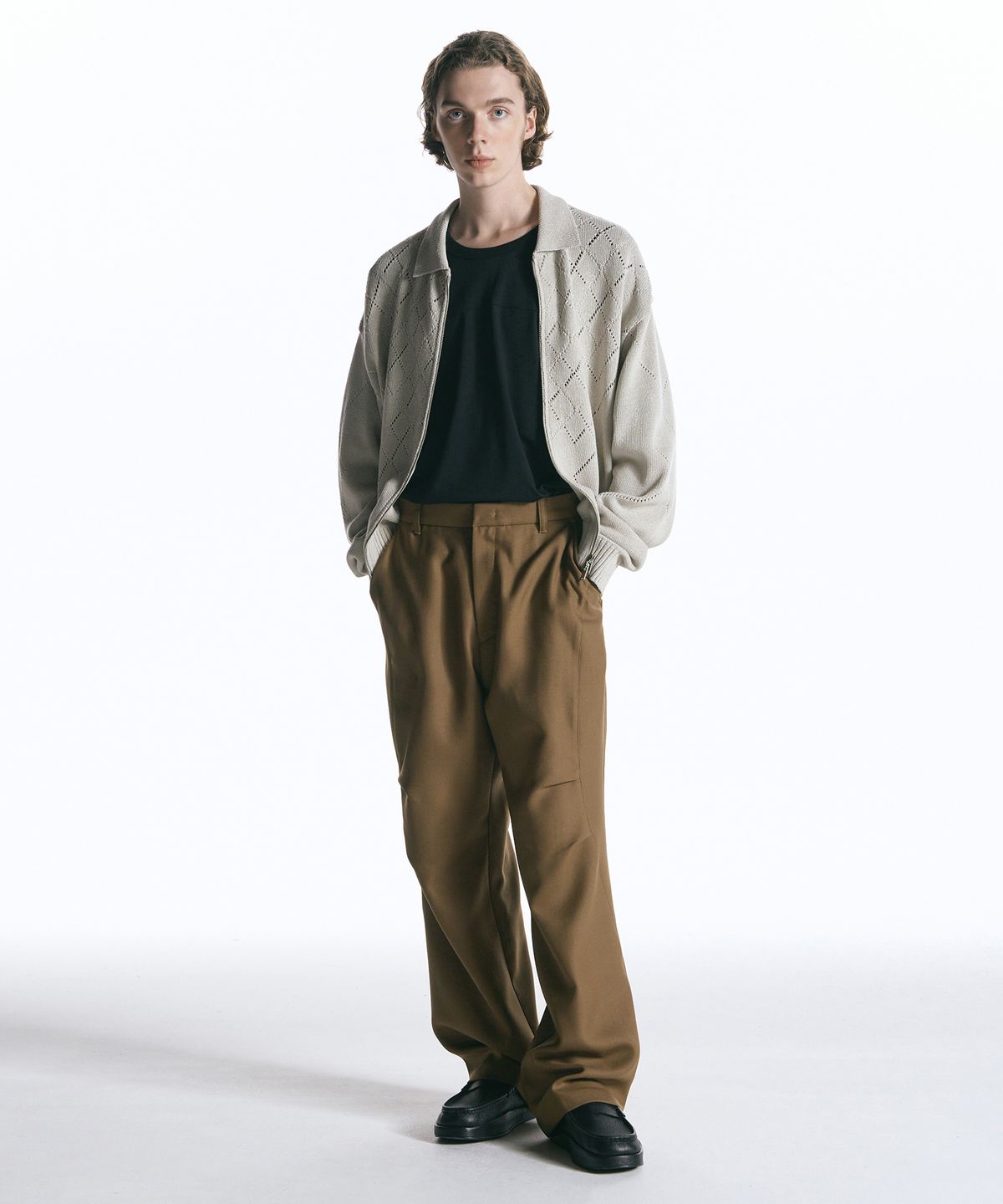 인사일런스(INSILENCE) 스카시 집업 카디건 SMOKE GREY
