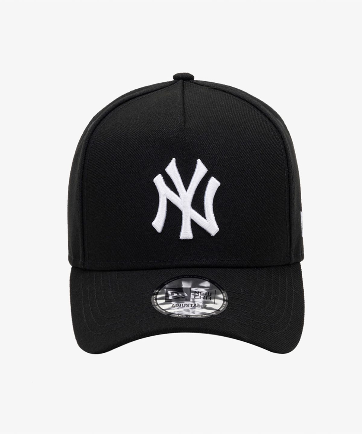 뉴에라(NEW ERA) MLB 베이직 뉴욕 양키스 K프레임 볼캡 화이트 온 블랙