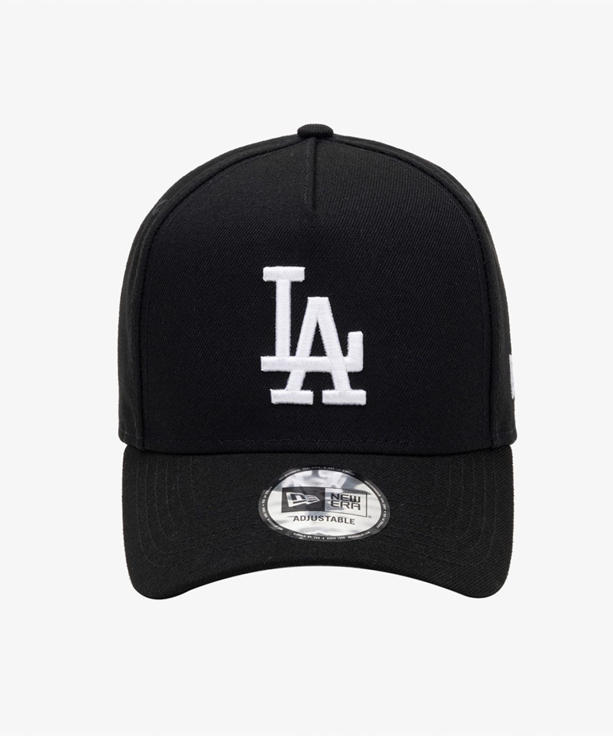 뉴에라(NEW ERA) MLB 베이직 LA 다저스 K프레임 볼캡 화이트 온 블랙