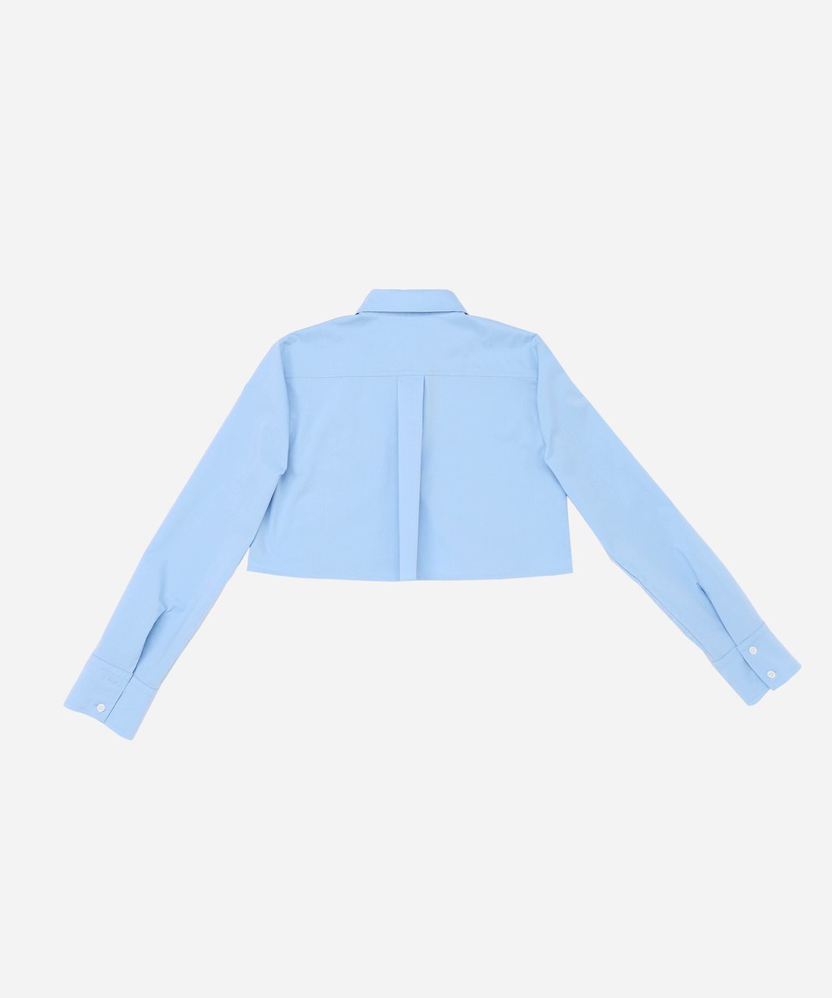 솔트앤초콜릿(SALT AND CHOCOLATE) SAC 로고 링클프리 크롭 셔츠 스카이블루 4W2317001