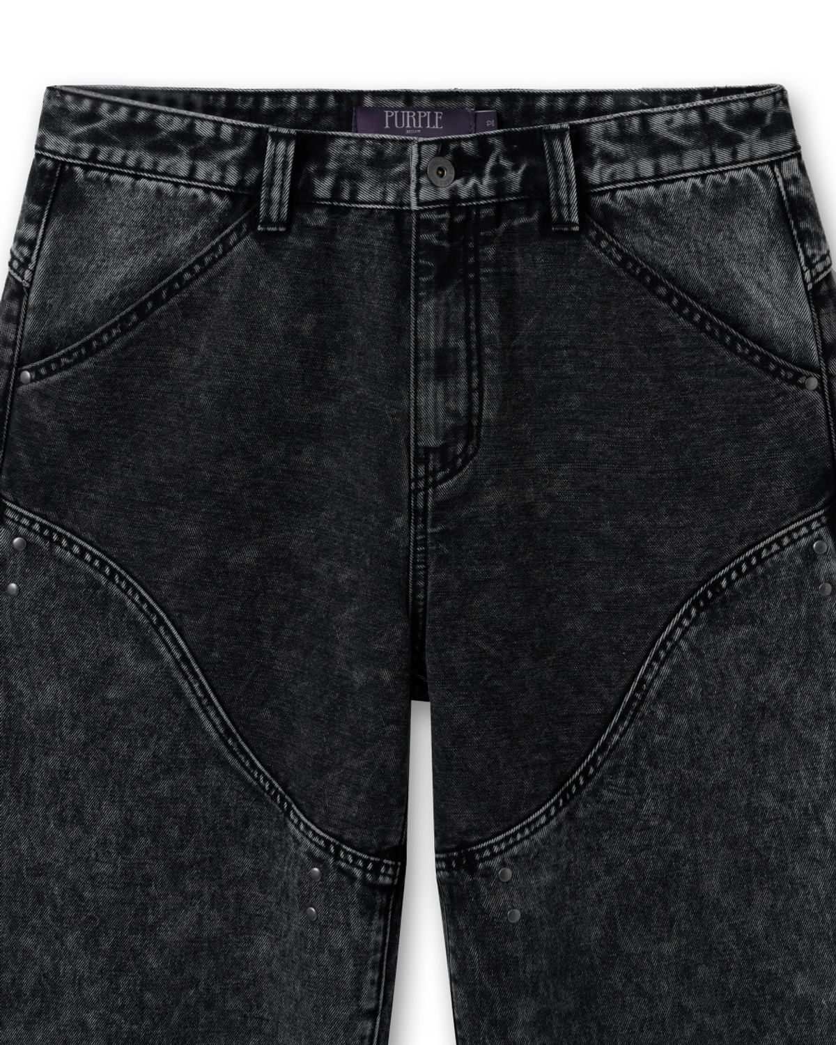 비슬로우(BESLOW) STUDED WESTERN JEAN BLACK