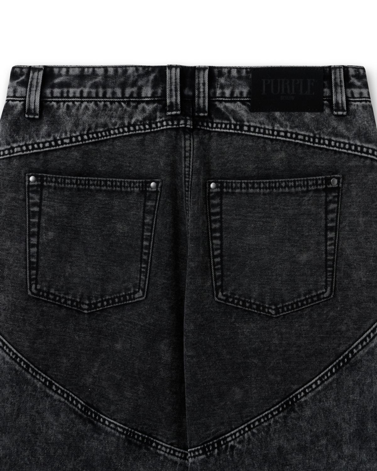 비슬로우(BESLOW) STUDED WESTERN JEAN BLACK