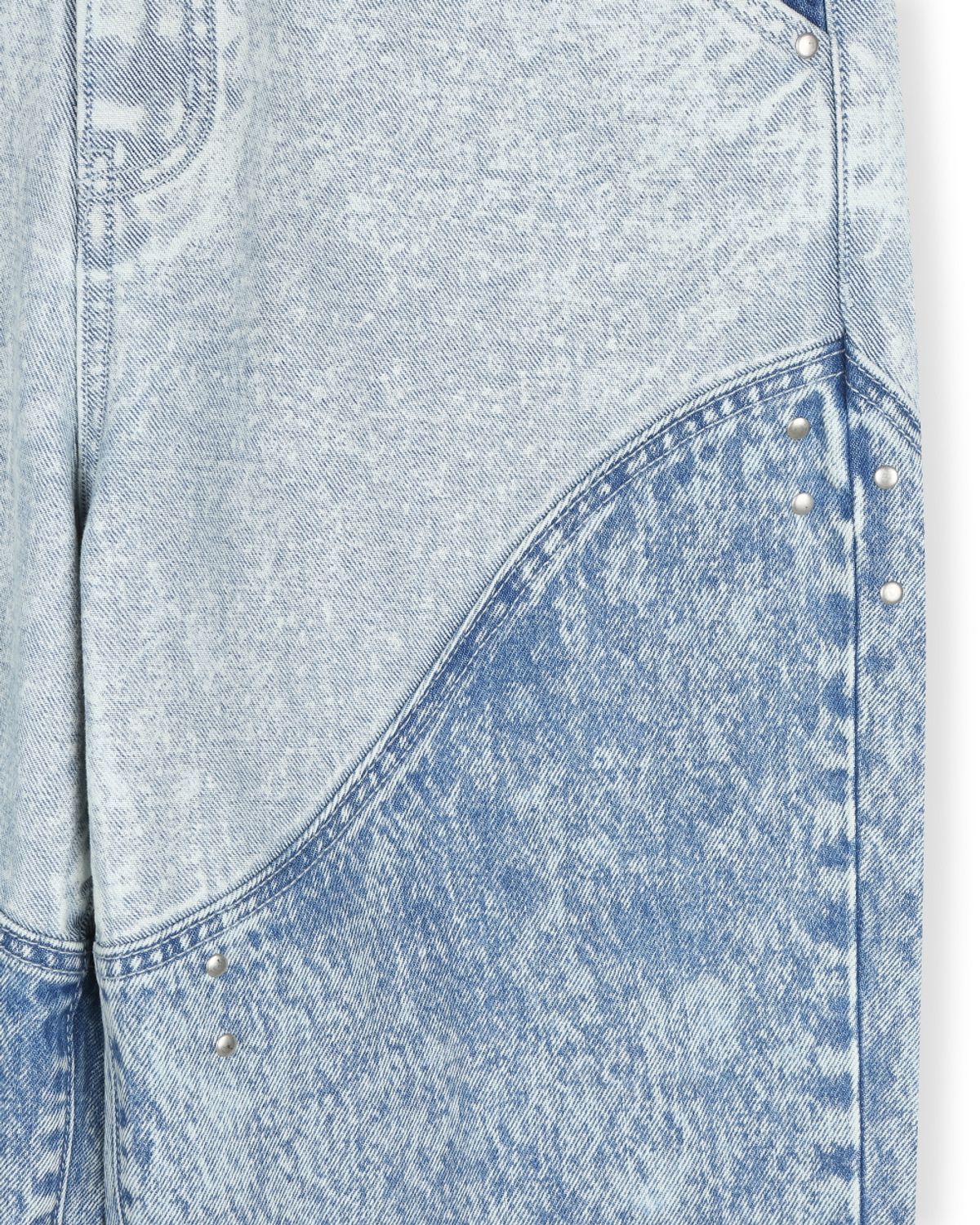 비슬로우(BESLOW) STUDED WESTERN JEAN ACID WASHED