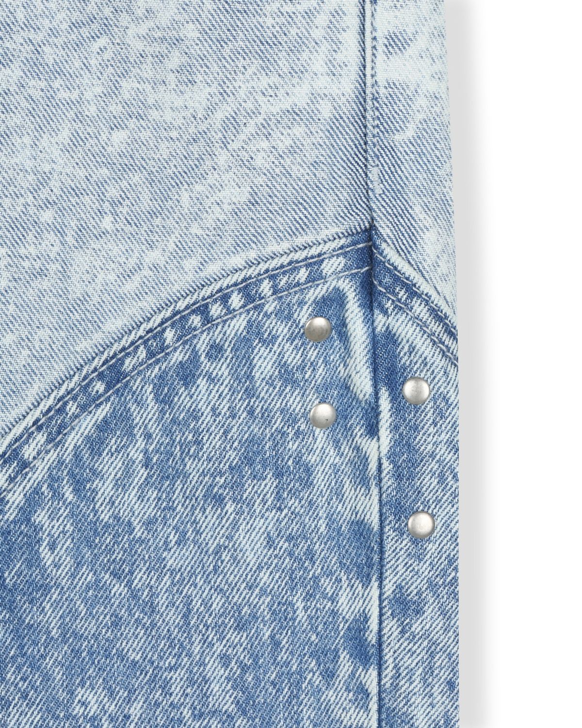 비슬로우(BESLOW) STUDED WESTERN JEAN ACID WASHED