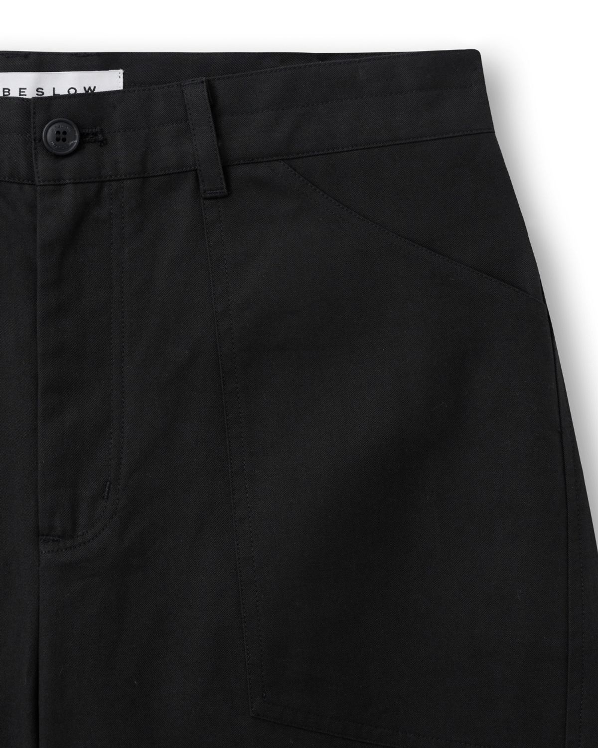비슬로우(BESLOW) TWIST SEAM FATIGUE PANTS BLACK