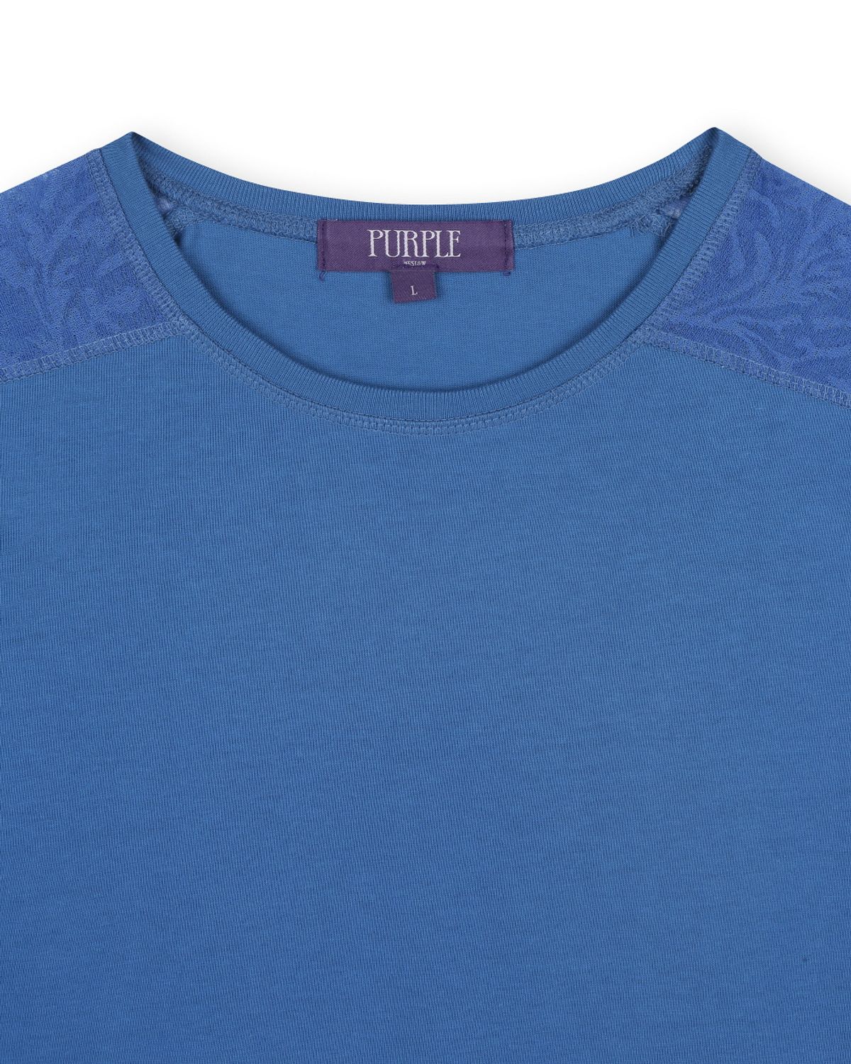 비슬로우(BESLOW) MESH COMBI T-SHIRTS BLUE