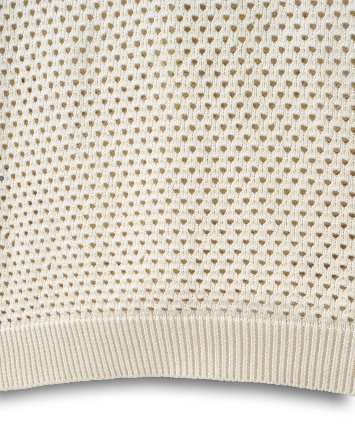 비슬로우(BESLOW) PUNCHING NET HOODED KNIT IVORY