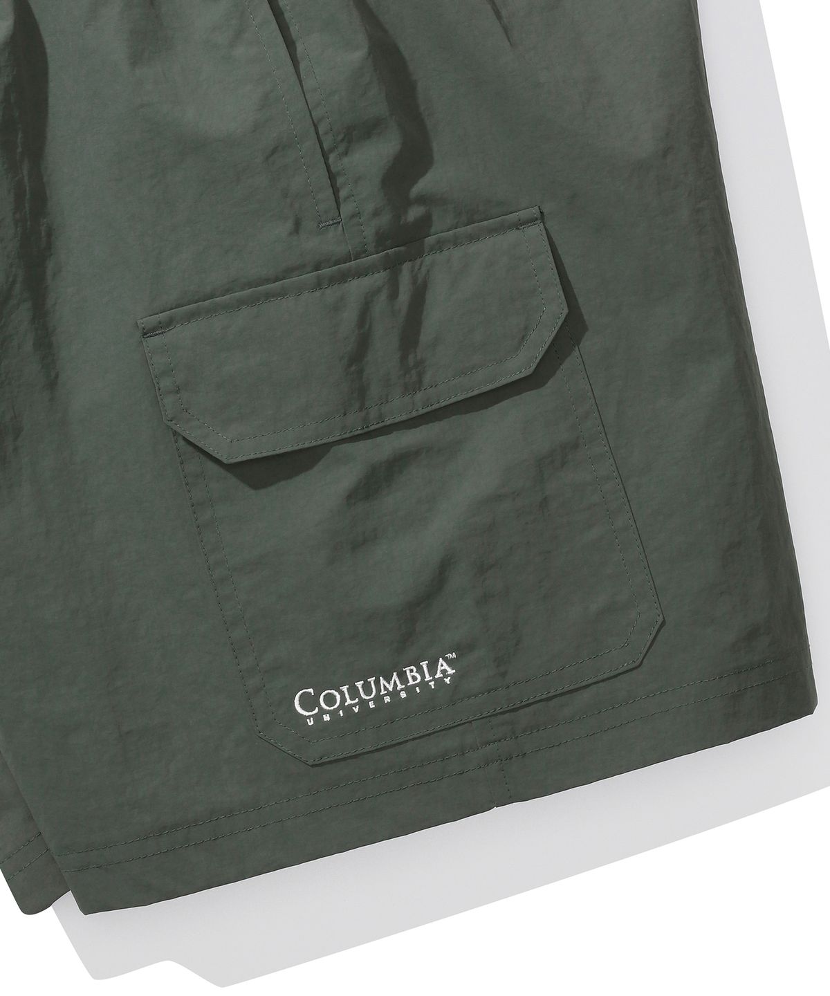컬럼비아 유니버시티(COLUMBIA UNIVERSITY) CU SIGNATURE CARGO NYLON SHORTS PANTS 그레이시카키
