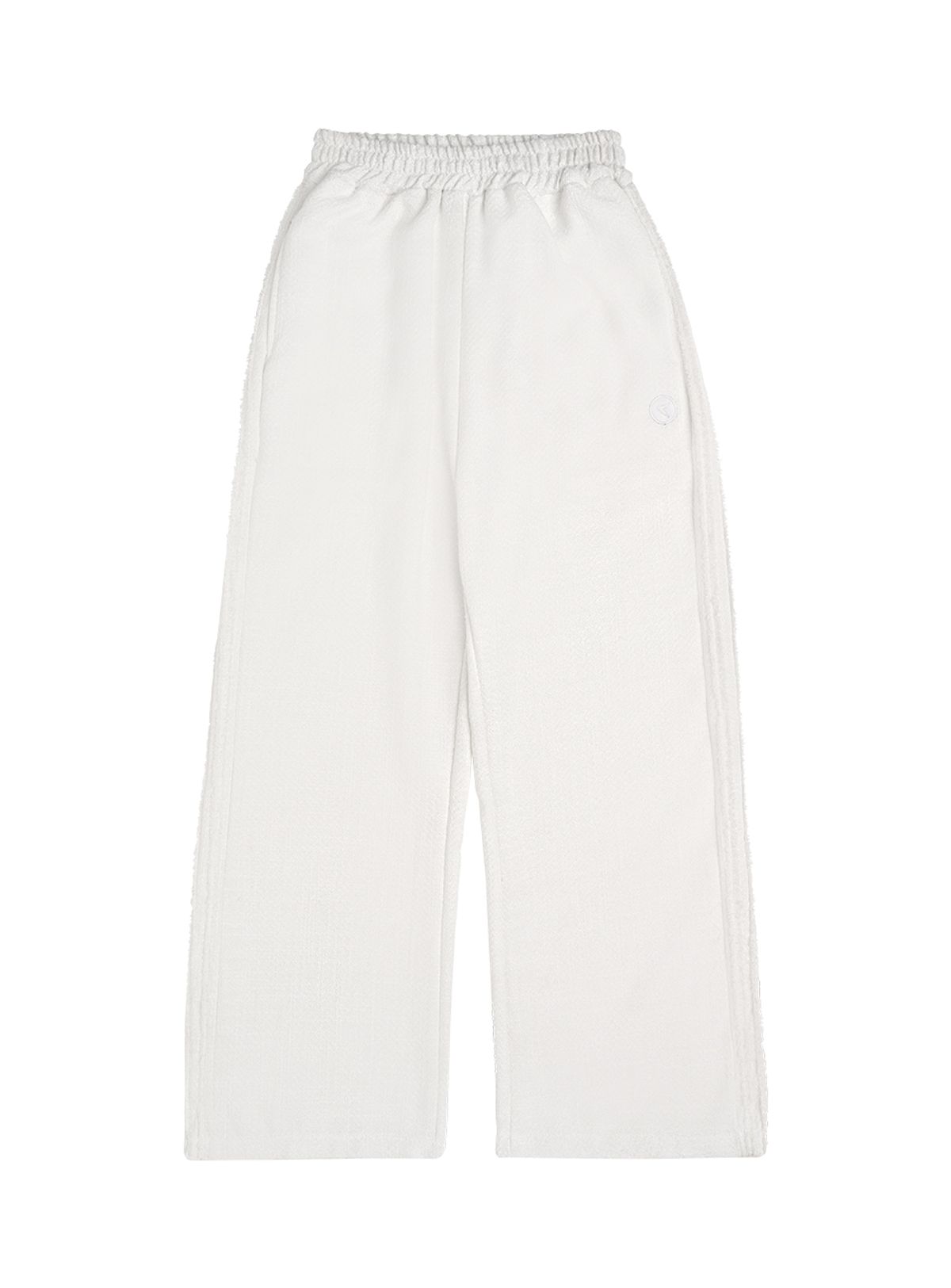 인터레스트(INTEREST) TWEED 2LINE TAPE PANTS_WHITE