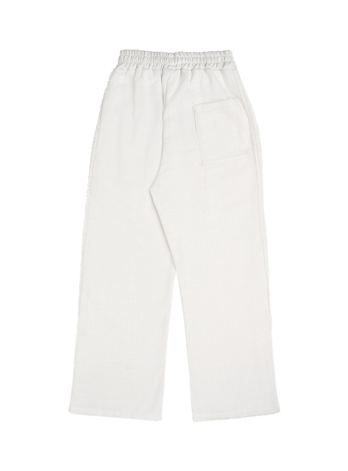 인터레스트(INTEREST) TWEED 2LINE TAPE PANTS_WHITE