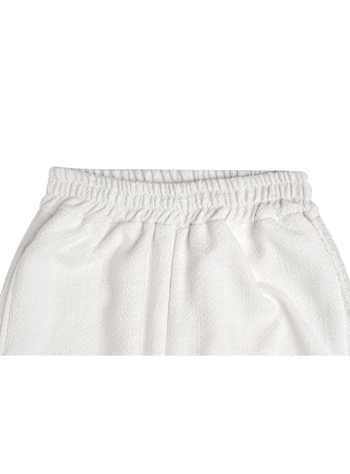 인터레스트(INTEREST) TWEED 2LINE TAPE PANTS_WHITE