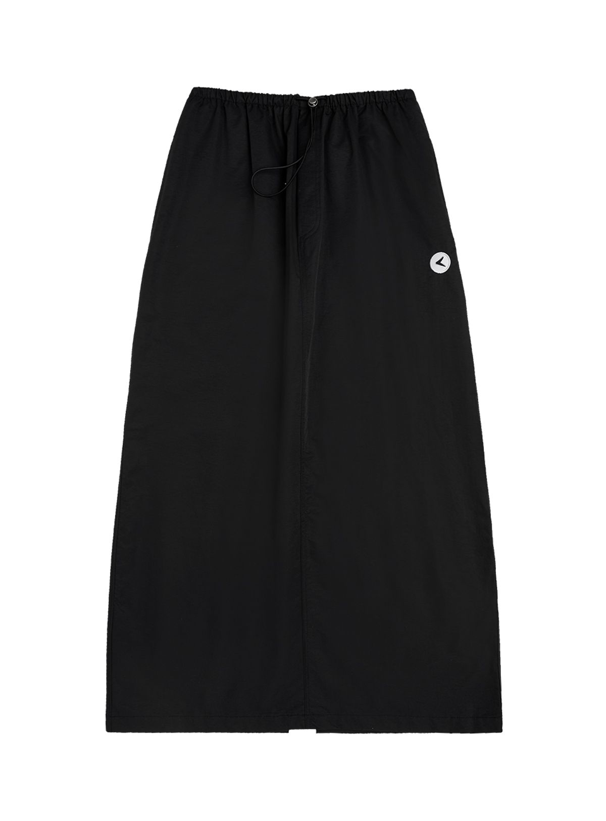인터레스트(INTEREST) BACK SLIT WINDBREAKER SKIRT_BLACK