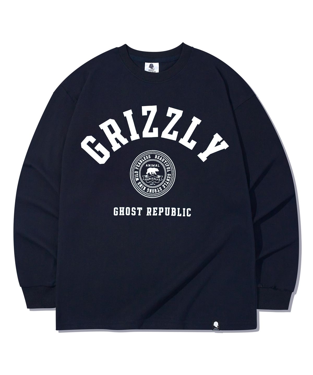 고스트리퍼블릭(GHOST REPUBLIC) GRIZZLY 클럽 오버핏 긴팔티 GLT-955