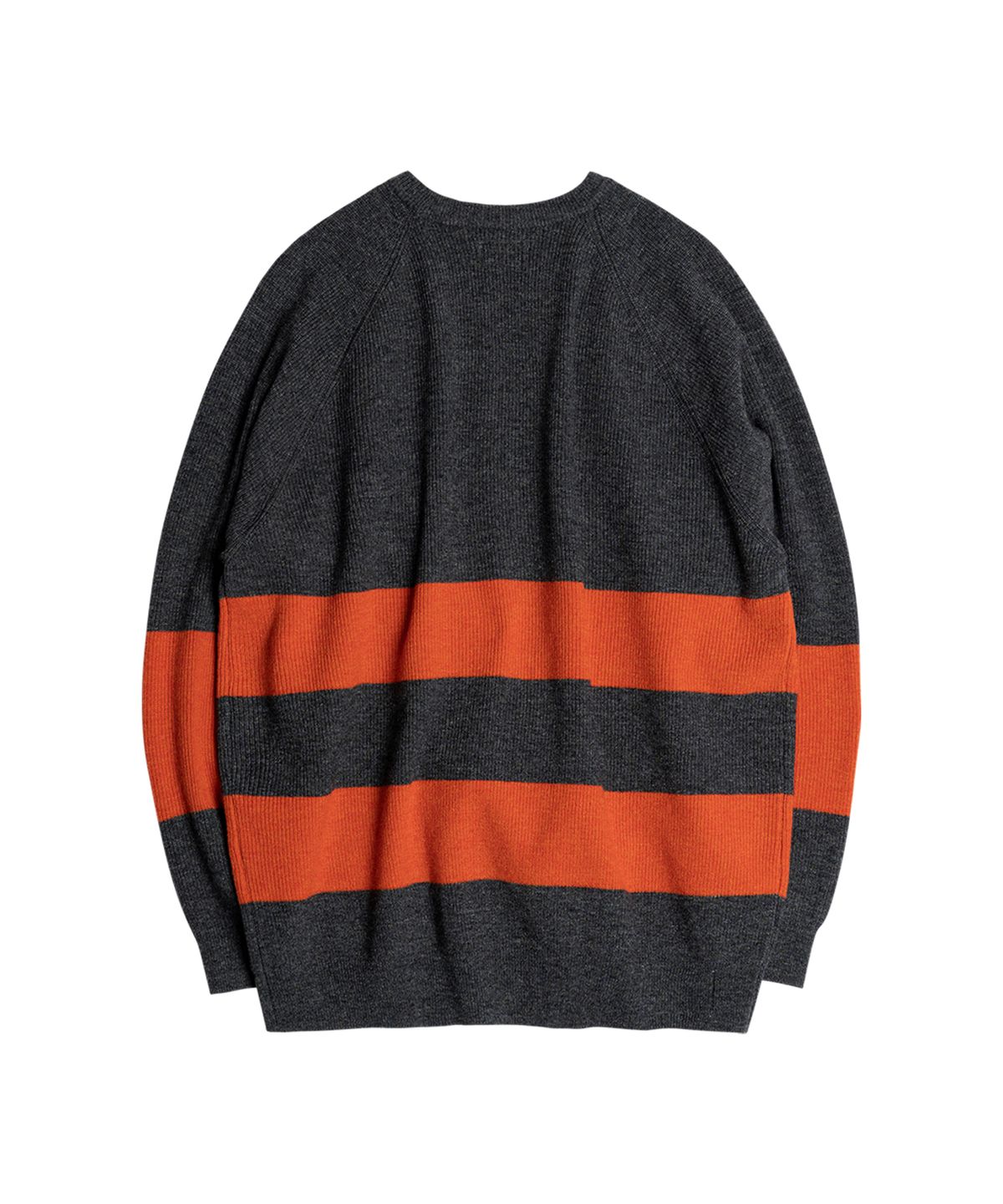 러프사이드(ROUGHSIDE) Stripe Knit Mandarin/Charcoal