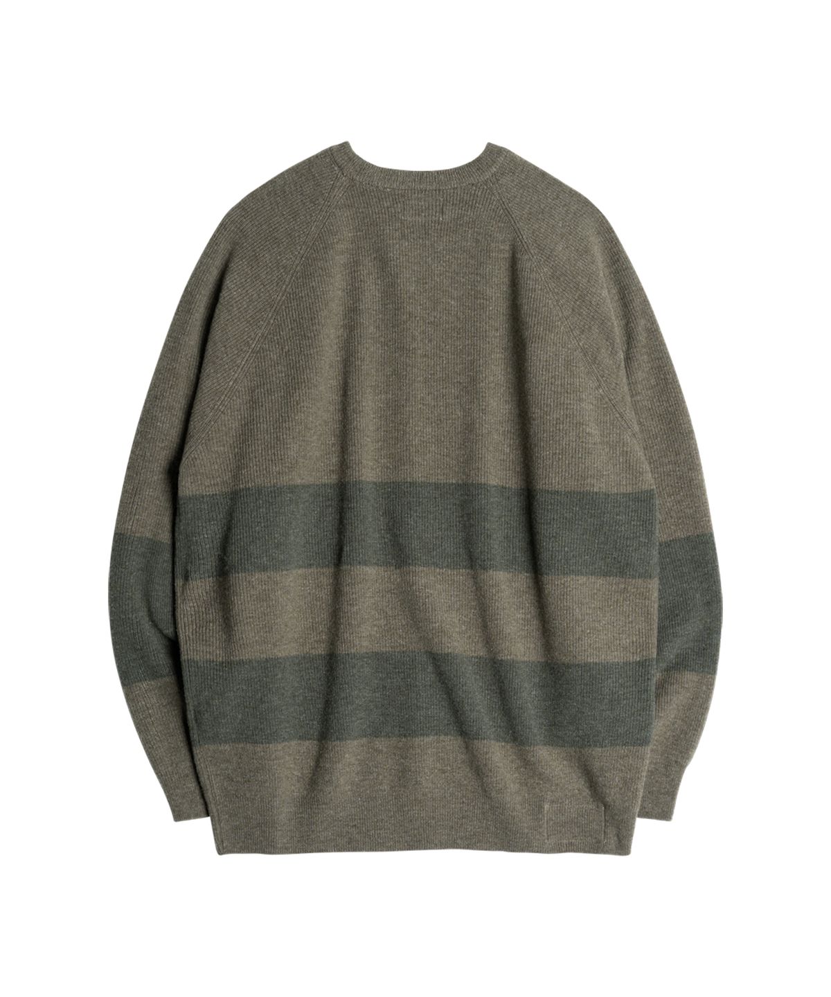 러프사이드(ROUGHSIDE) Stripe Knit Olive/Khaki