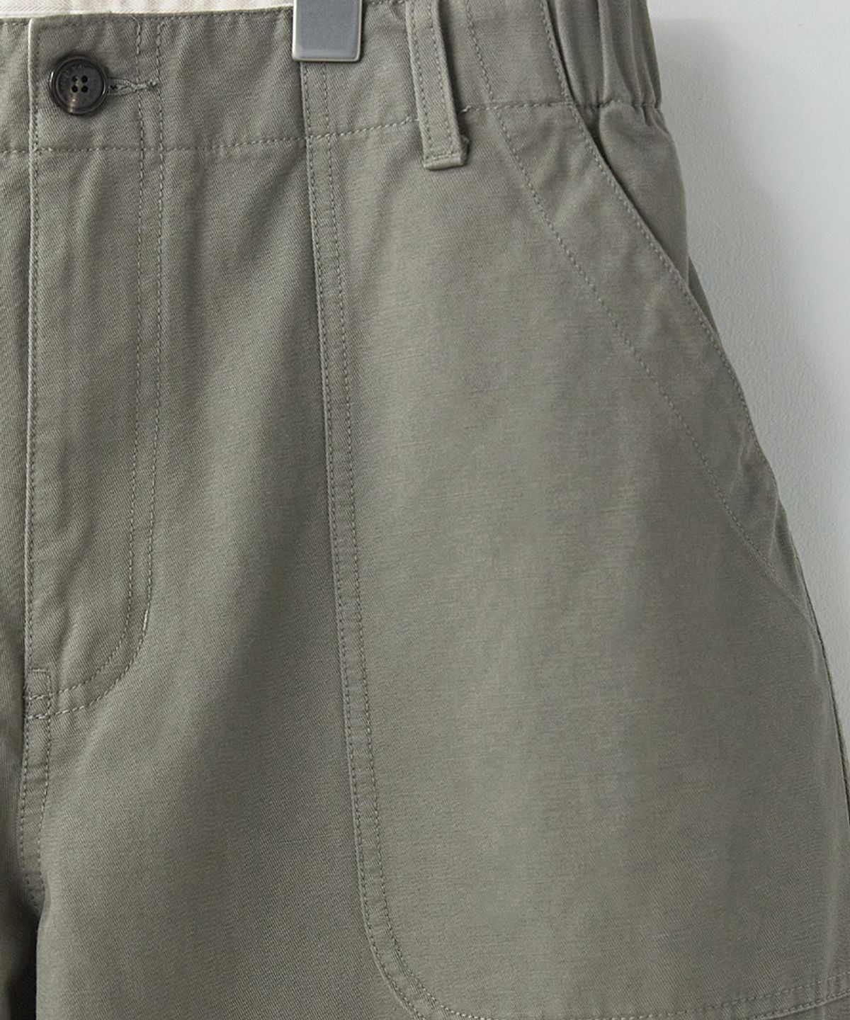 러프사이드(ROUGHSIDE) Elastic Fatigue Pants Light Olive