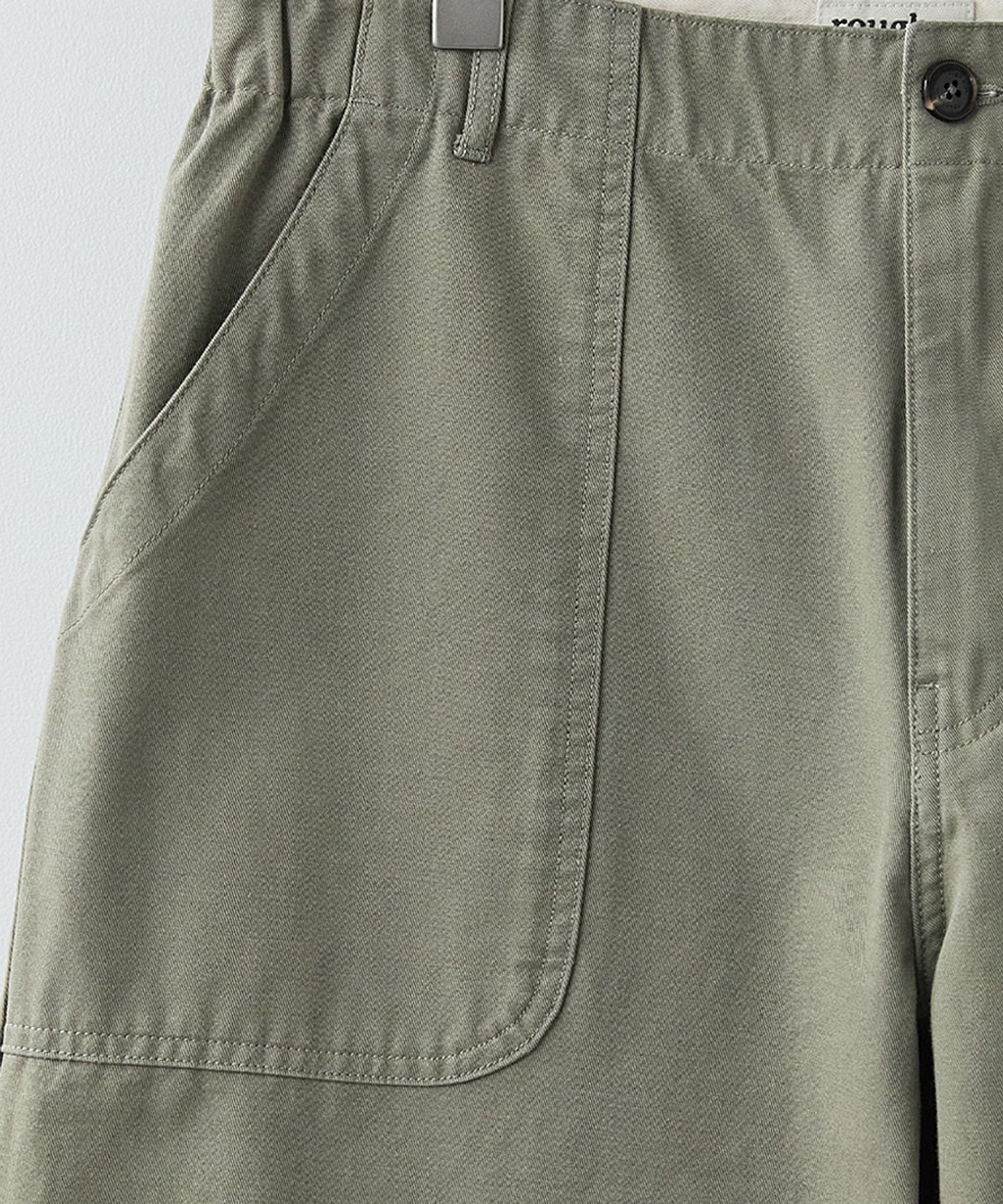 러프사이드(ROUGHSIDE) Elastic Fatigue Pants Light Olive