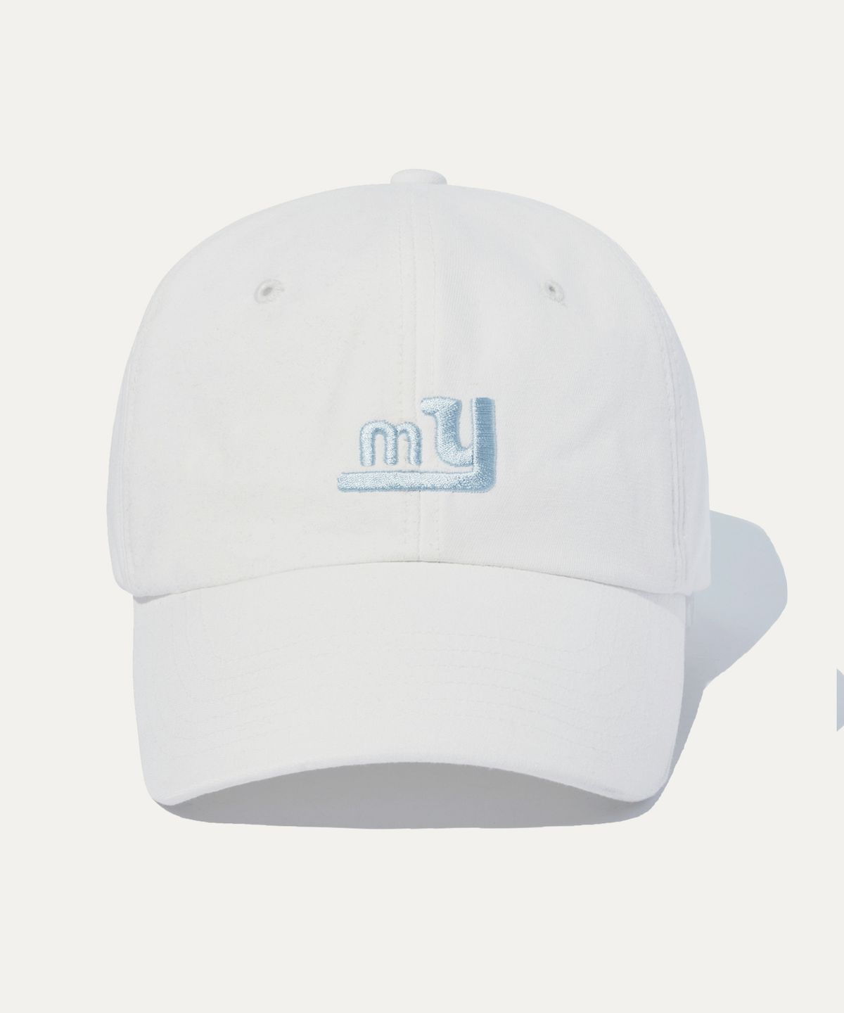 마욜(MAYOL) MY 로고 자수 볼캡_화이트