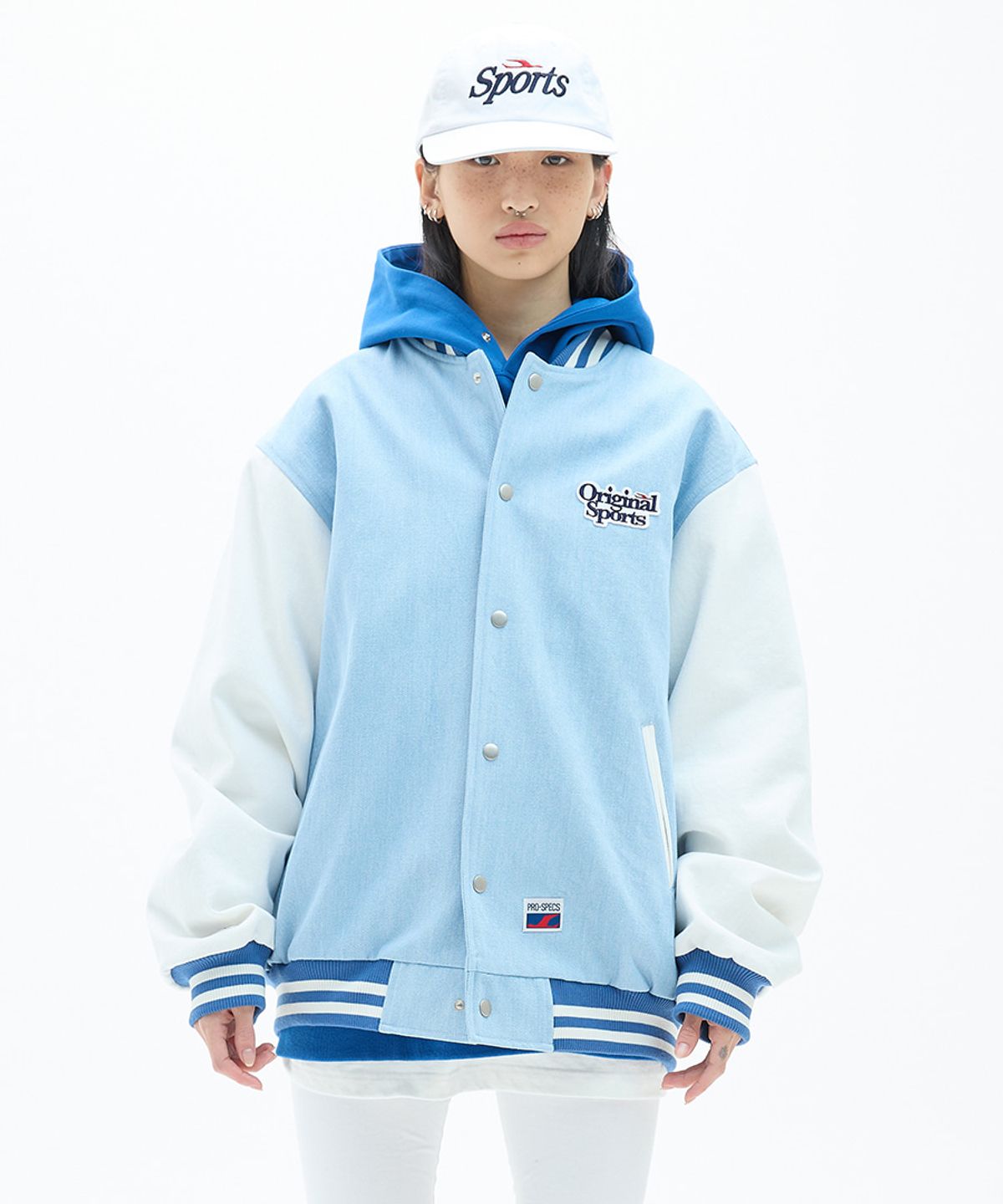 프로-스펙스(PRO-SPECS) DENIM VARSITY JACKET LTBU