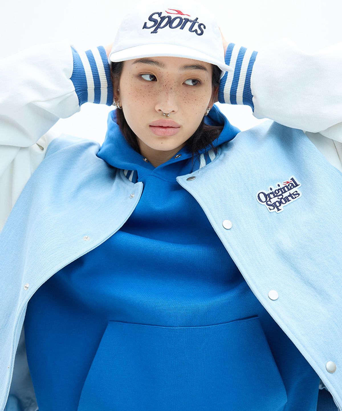프로-스펙스(PRO-SPECS) DENIM VARSITY JACKET LTBU