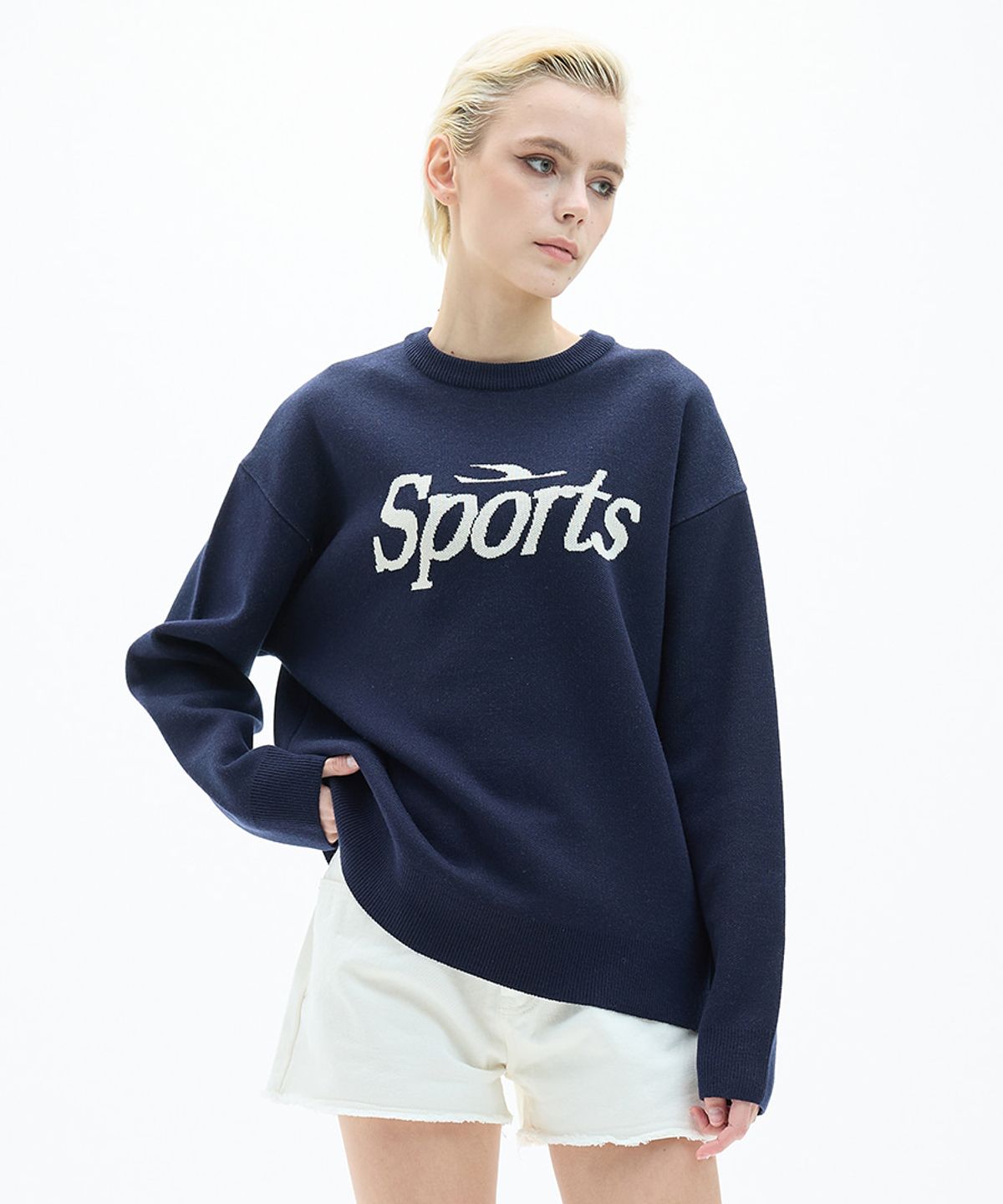 프로-스펙스(PRO-SPECS) JACQUARD SWEATER NAVY