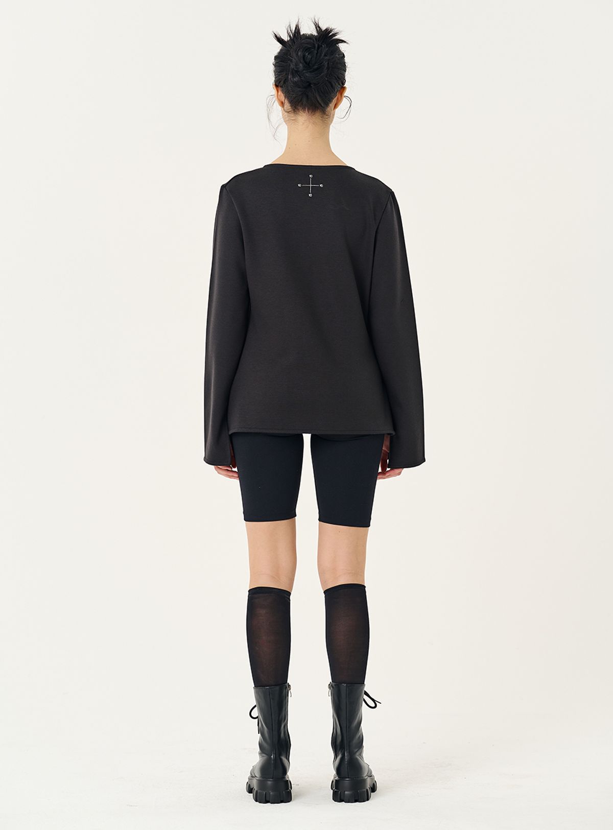 인터레스트(INTEREST) HOOK  SILHOUETTE  CARDIGAN_BLACK