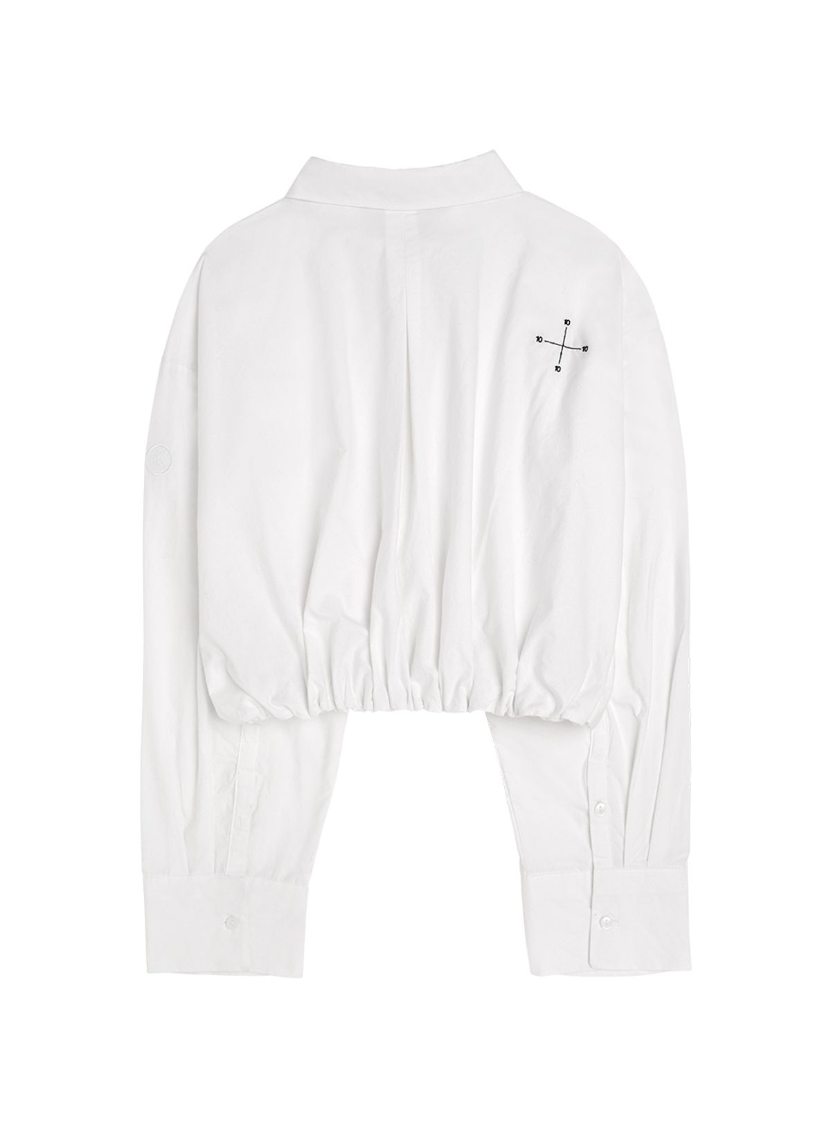 인터레스트(INTEREST) CROP BAND SHIRTS_WHITE