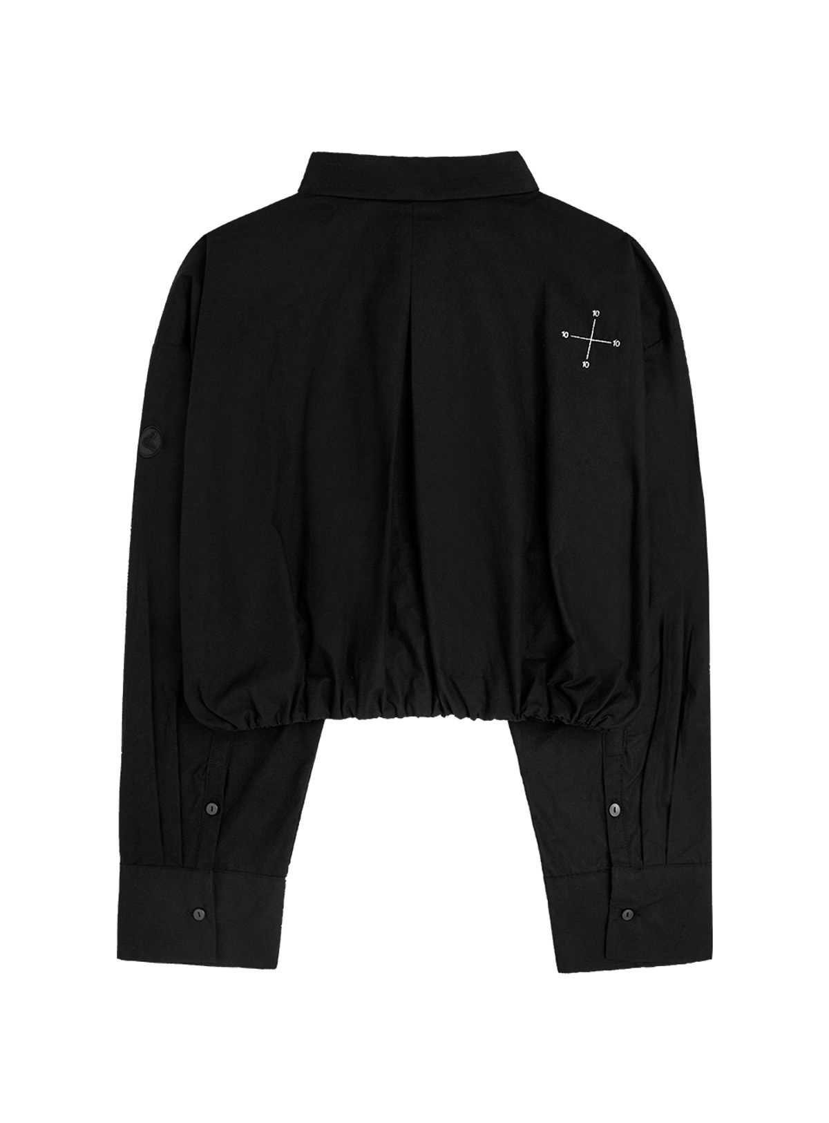 인터레스트(INTEREST) CROP BAND SHIRTS_BLACK