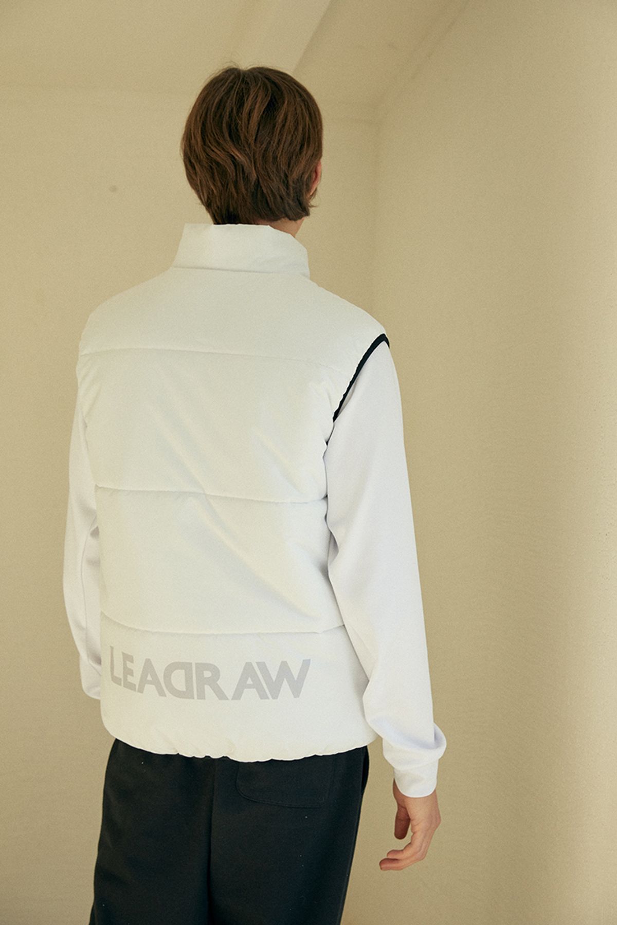 리드로(LEADRAW) Reversible Puffer Vest _ White