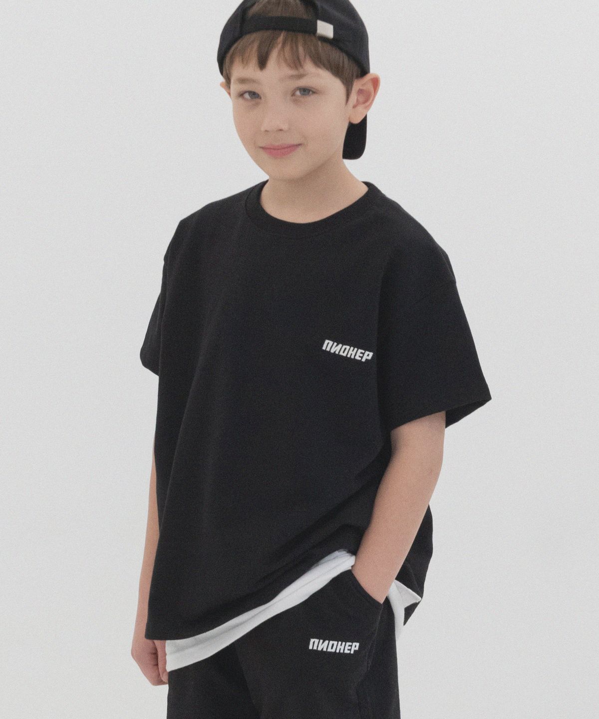 피아네르 키즈(PIANER KIDS) [2 PACK] 로고 자수 오버핏 반팔 (4color)