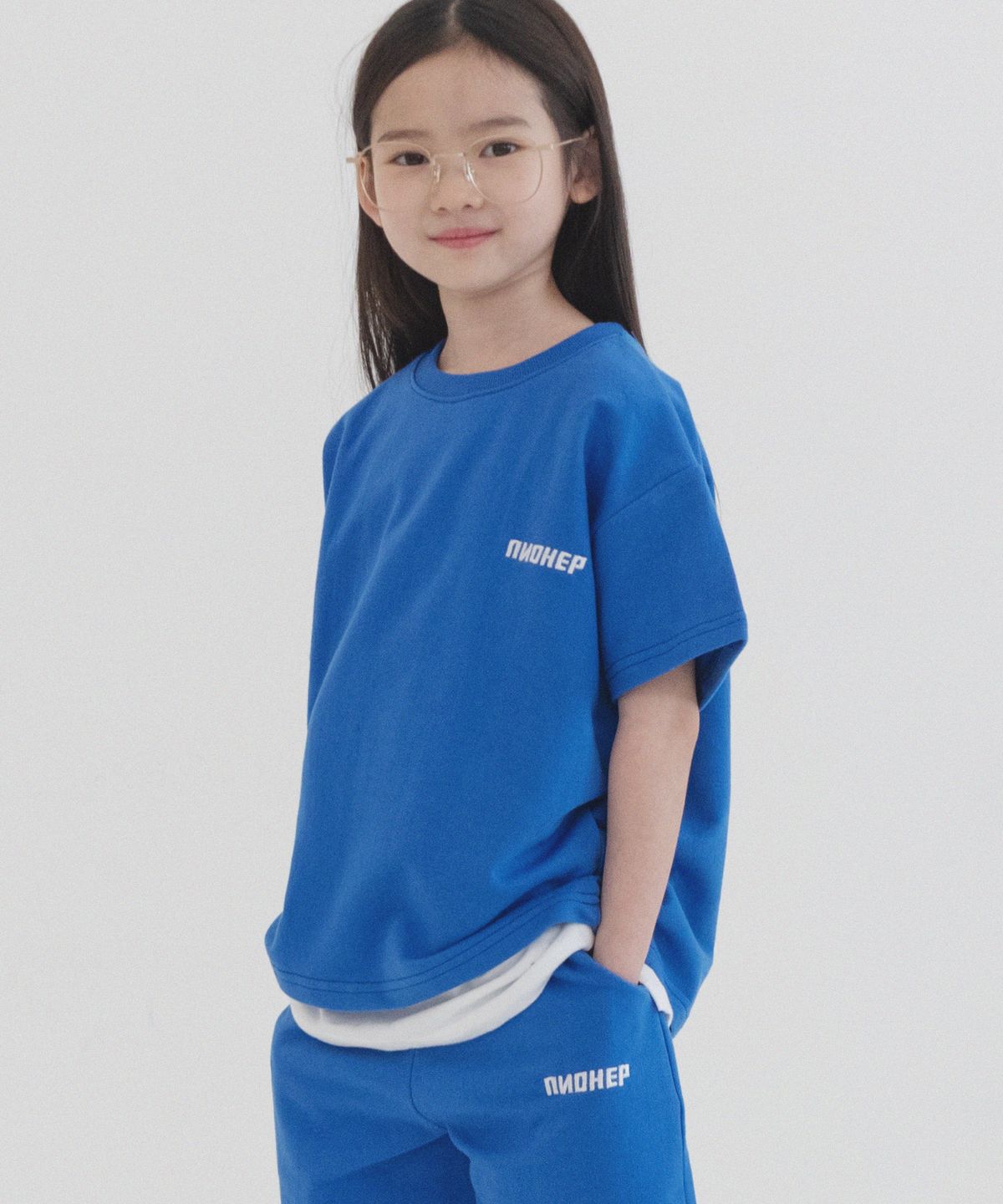 피아네르 키즈(PIANER KIDS) [2 PACK] 로고 자수 오버핏 반팔 (4color)