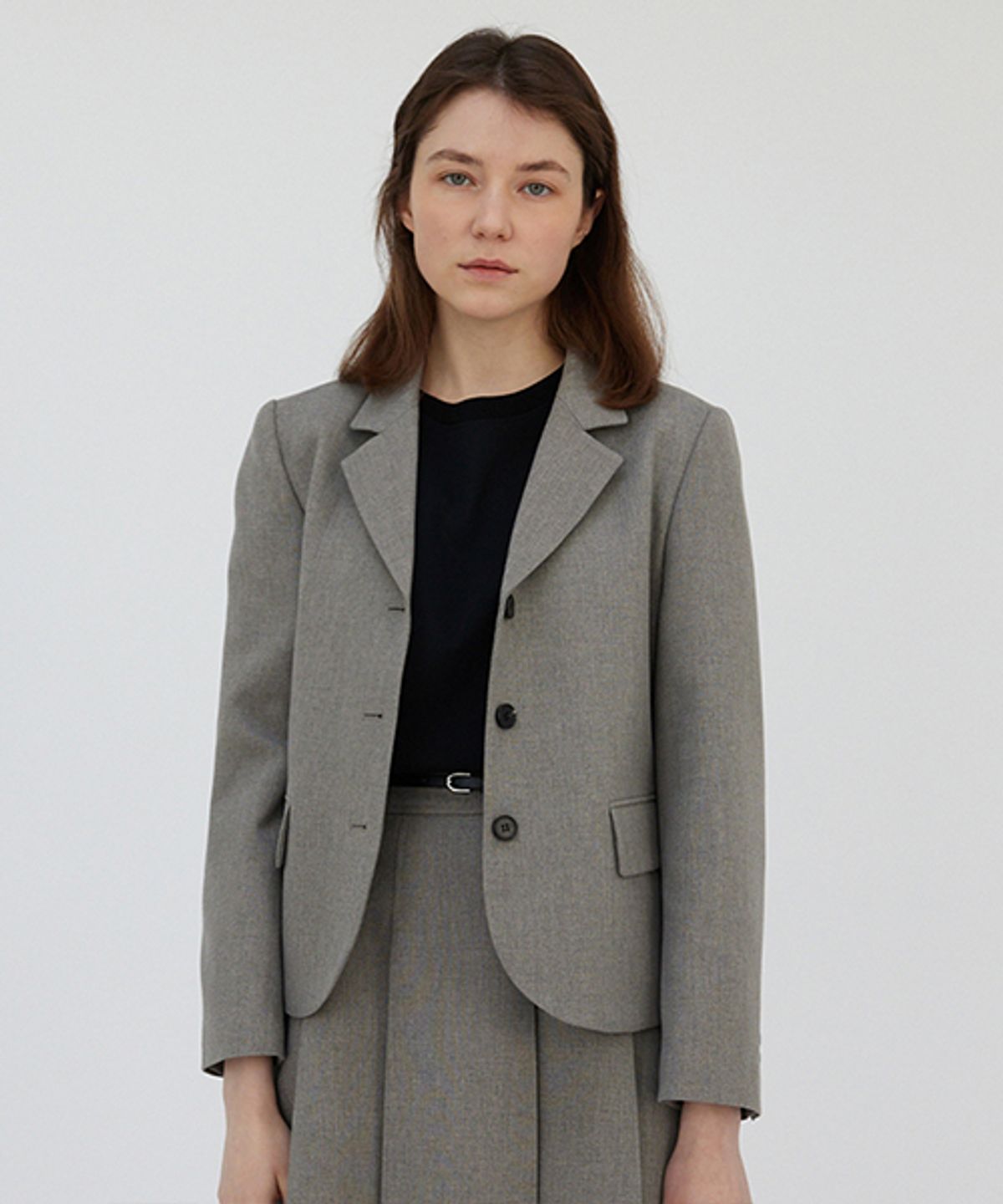 링서울(LINGSEOUL) three button short jacket-gray