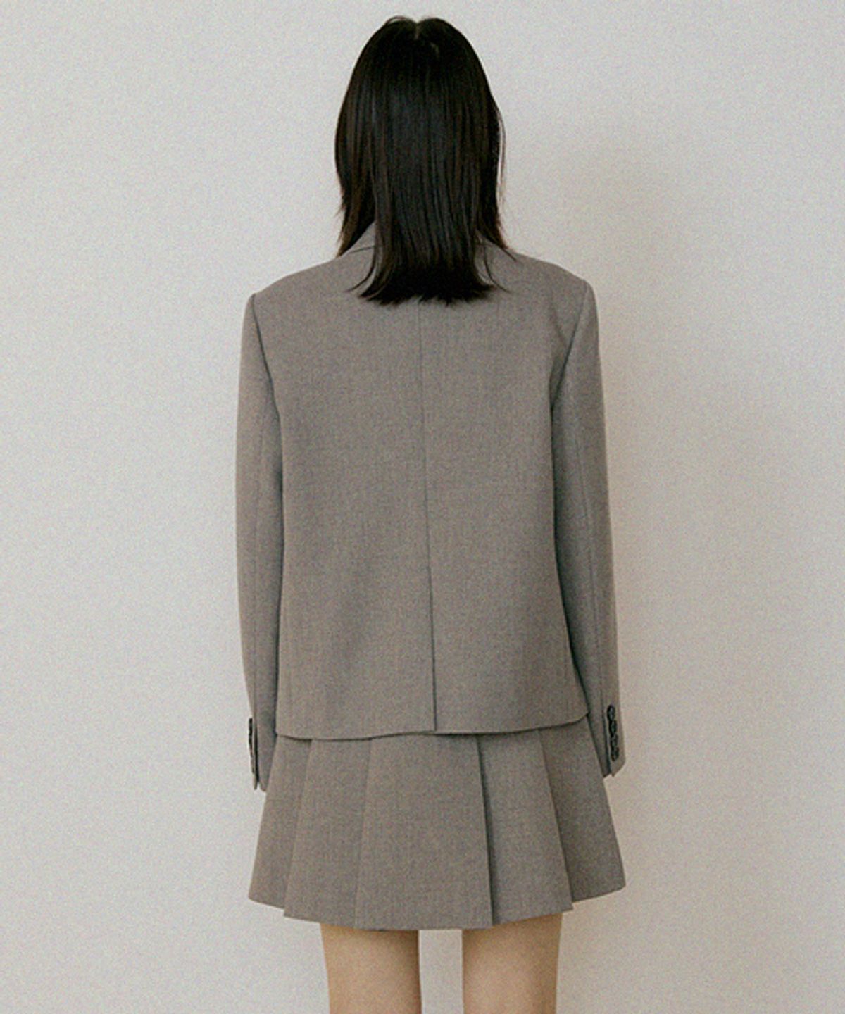 링서울(LINGSEOUL) three button short jacket-gray