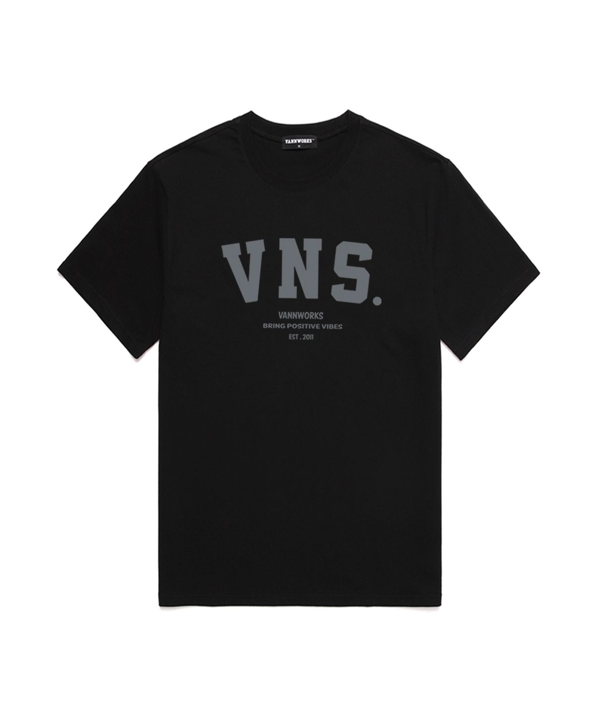 밴웍스(VANNWORKS) VNS 아치 로고 반팔 티셔츠 (VS0010) 블랙_그레이