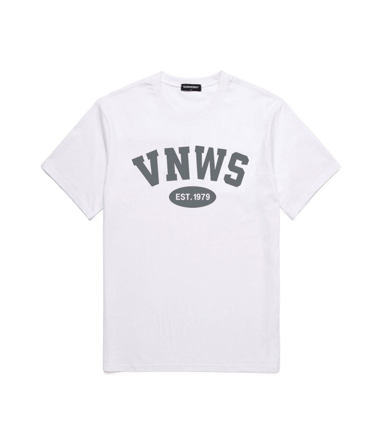 밴웍스(VANNWORKS) VNWS 아치 로고 반팔 티셔츠 (VS0011) 화이트_그레이