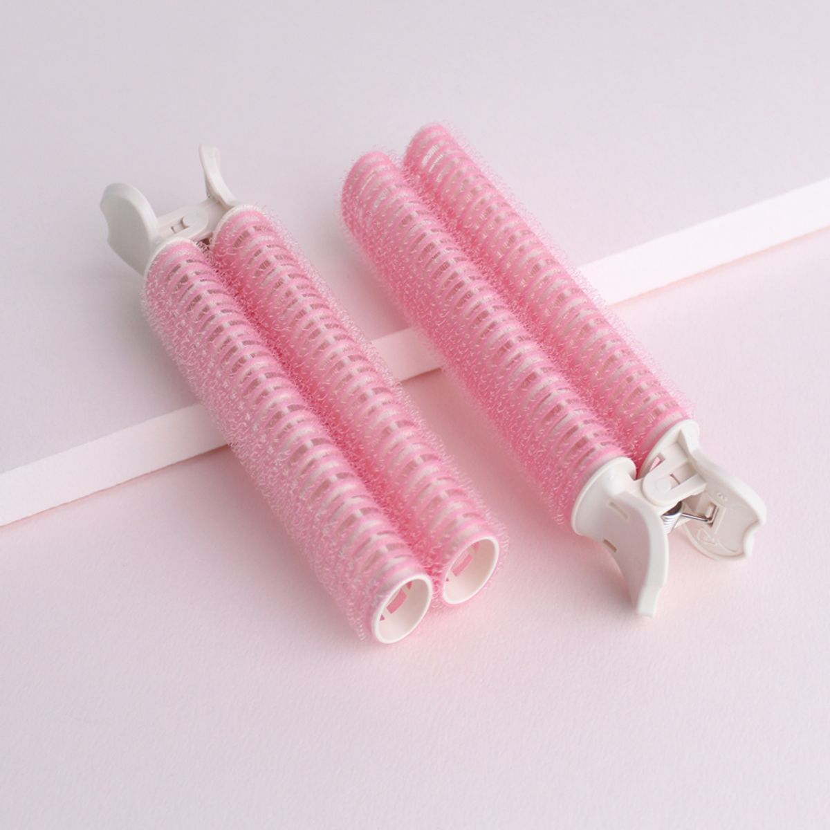 글로스앤글로우(GLOSS&GLOW) 국내생산 빅헤어롤 집게 핑크 2P (GG-66291-B2)