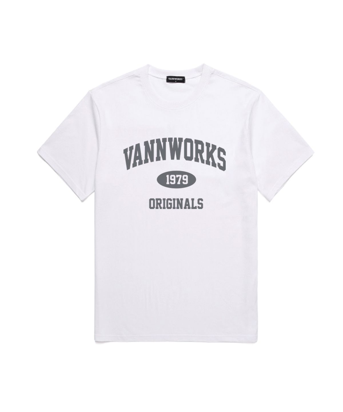 밴웍스(VANNWORKS) 아치 오리지널 반팔 티셔츠 (VS0021) 화이트_그레이