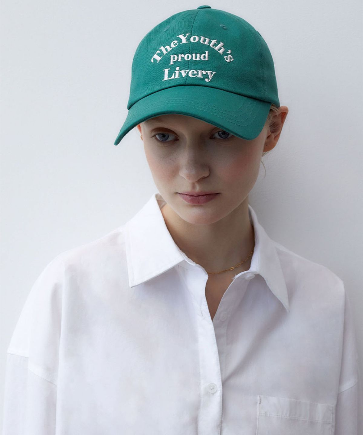 잇터(ITER) EMBROIDERY SLOGAN COTTON BALL CAP_BEIGE