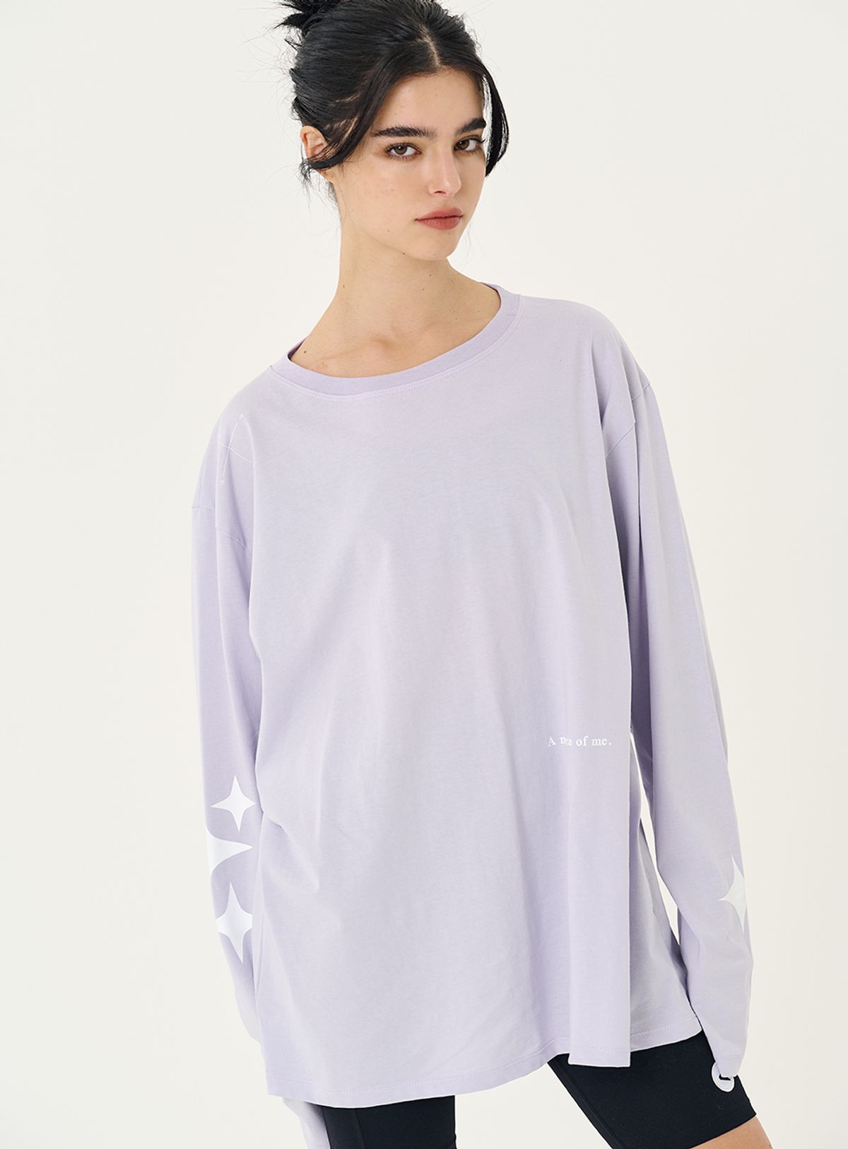 인터레스트(INTEREST) SHINNING PRINT TOP_LILAC