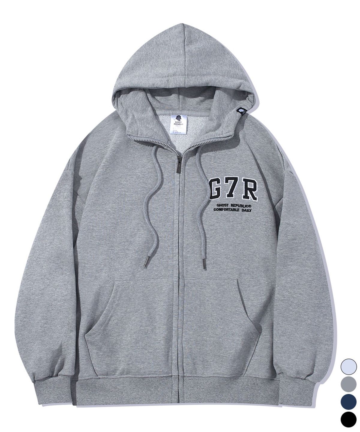 고스트리퍼블릭 주니어(GHOST REPUBLIC JUNIOR) 주니어 G7R 아치드 오버핏 후드집업 JHZ-J271 - 사이즈 ...