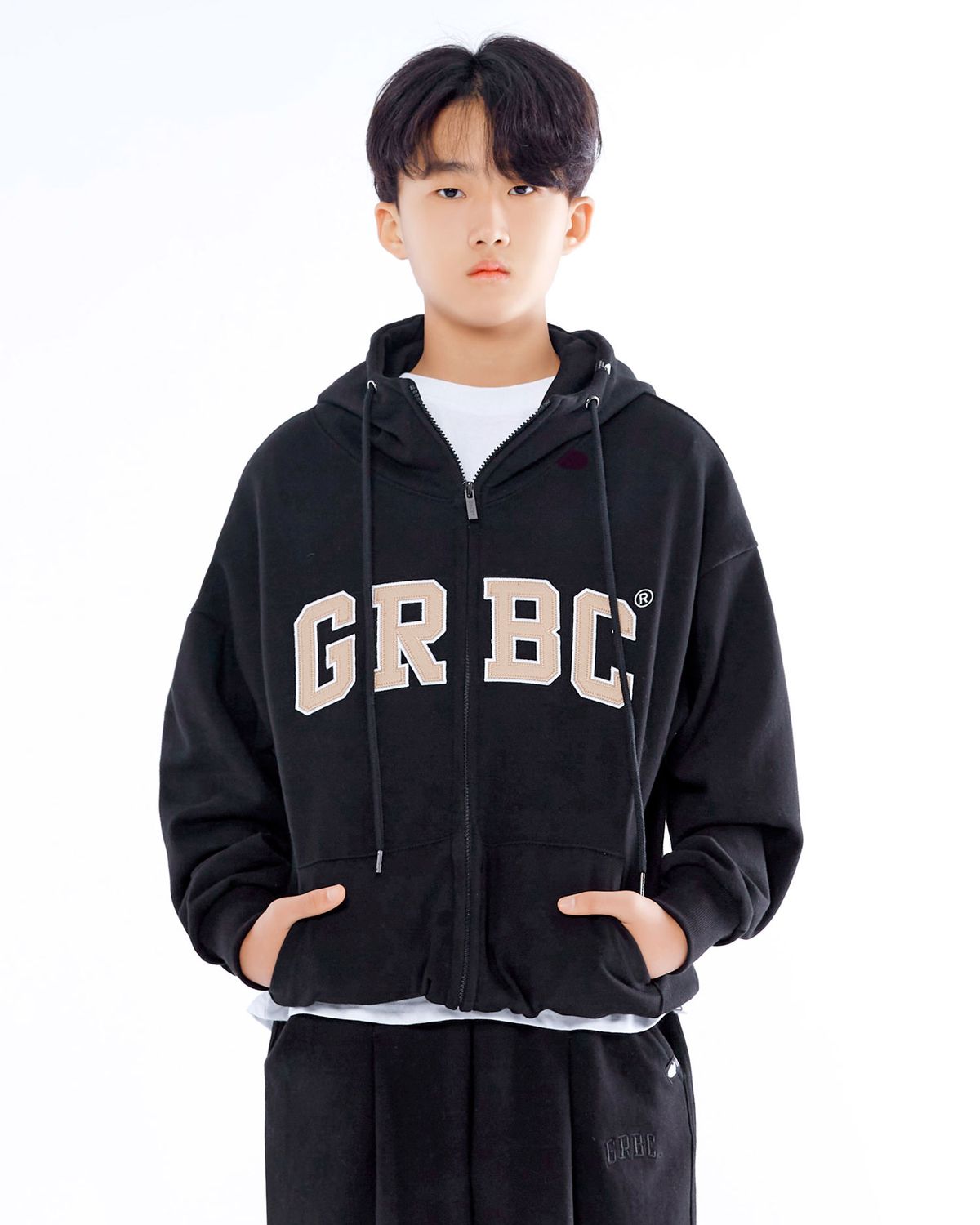 고스트리퍼블릭 주니어(GHOST REPUBLIC JUNIOR) 주니어 GRBC 빅 패치 오버핏 후드집업 JHZ-J269