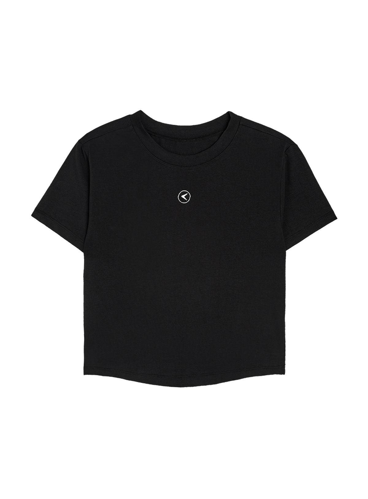 인터레스트(INTEREST) LOGO CROP TOP_BLACK