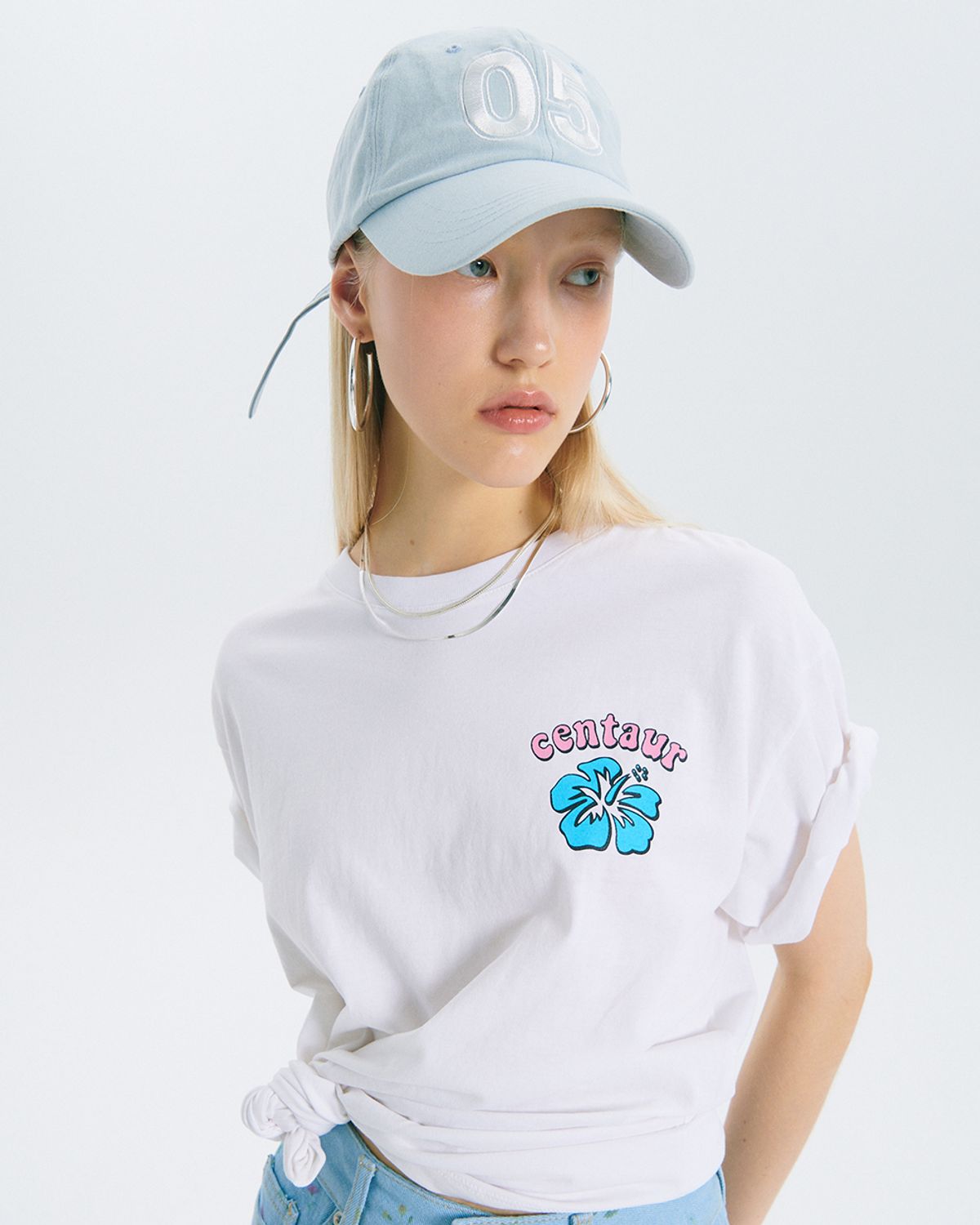 센토르(CENTAUR.KR) CENTAUR ROSE 05 BALL CAP_SKY BLUE