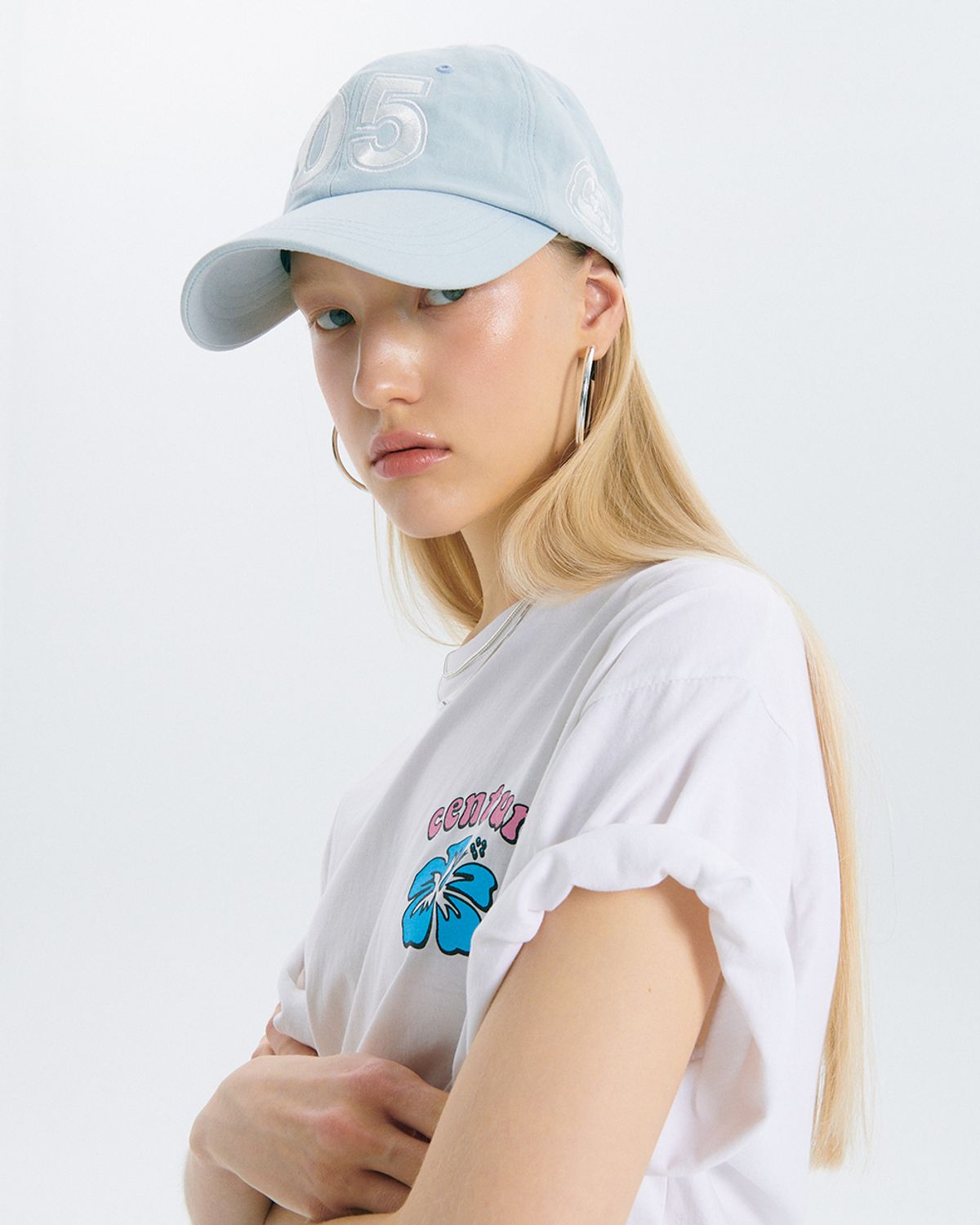 센토르(CENTAUR.KR) CENTAUR ROSE 05 BALL CAP_SKY BLUE