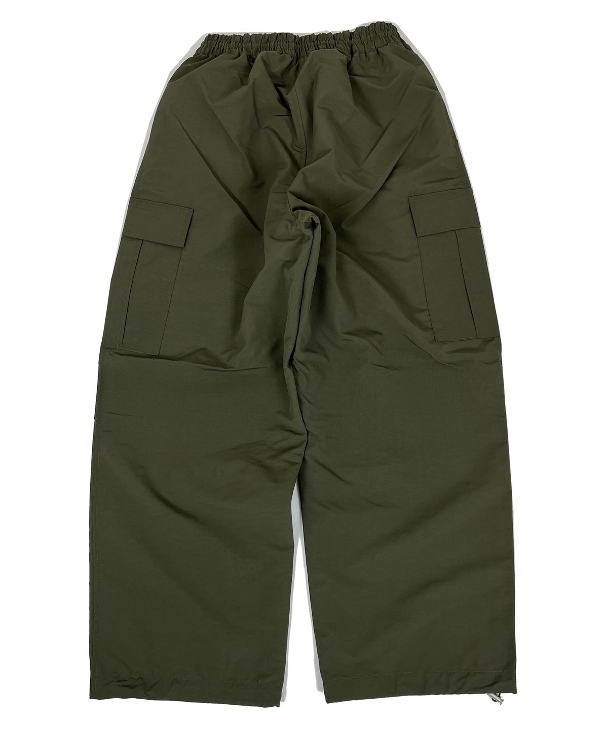 스케이터락(SK8ER ROCK) Knee tuck cargo nylon wide pants dark khaki