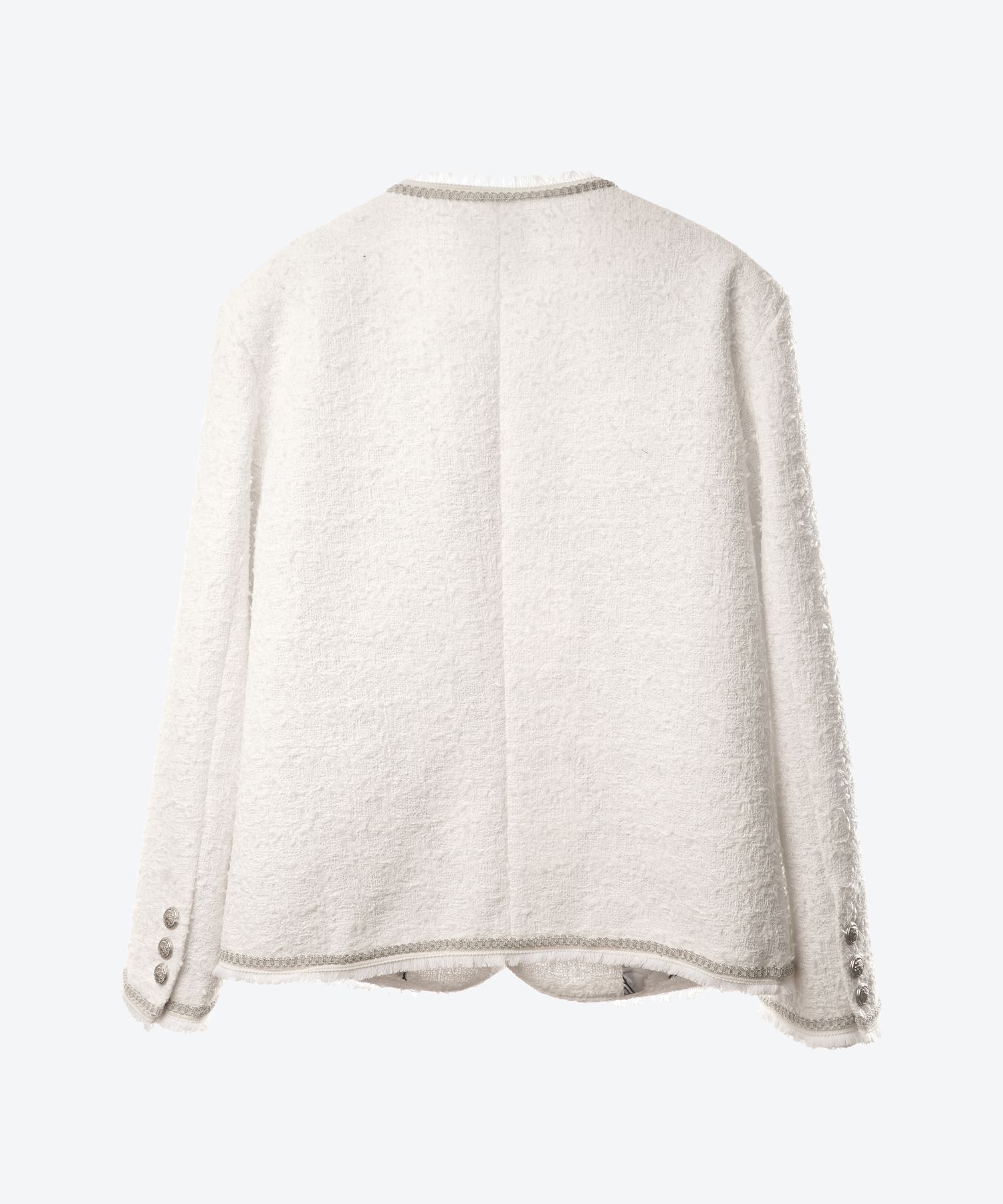 MUSINSA | UNTAGE Chain fringe tweed jacket [White(MAN)]_UTO-FB54