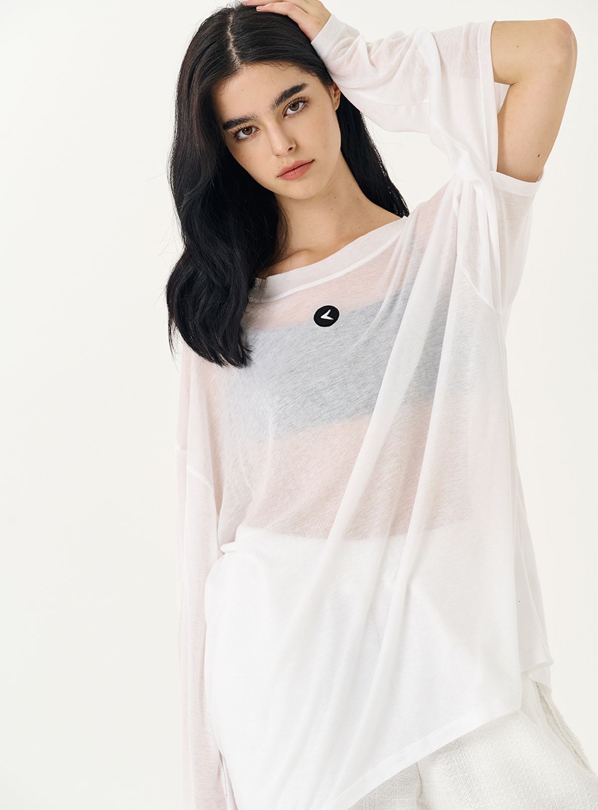 인터레스트(INTEREST) CUT OUT SLEELVE TOP_WHITE